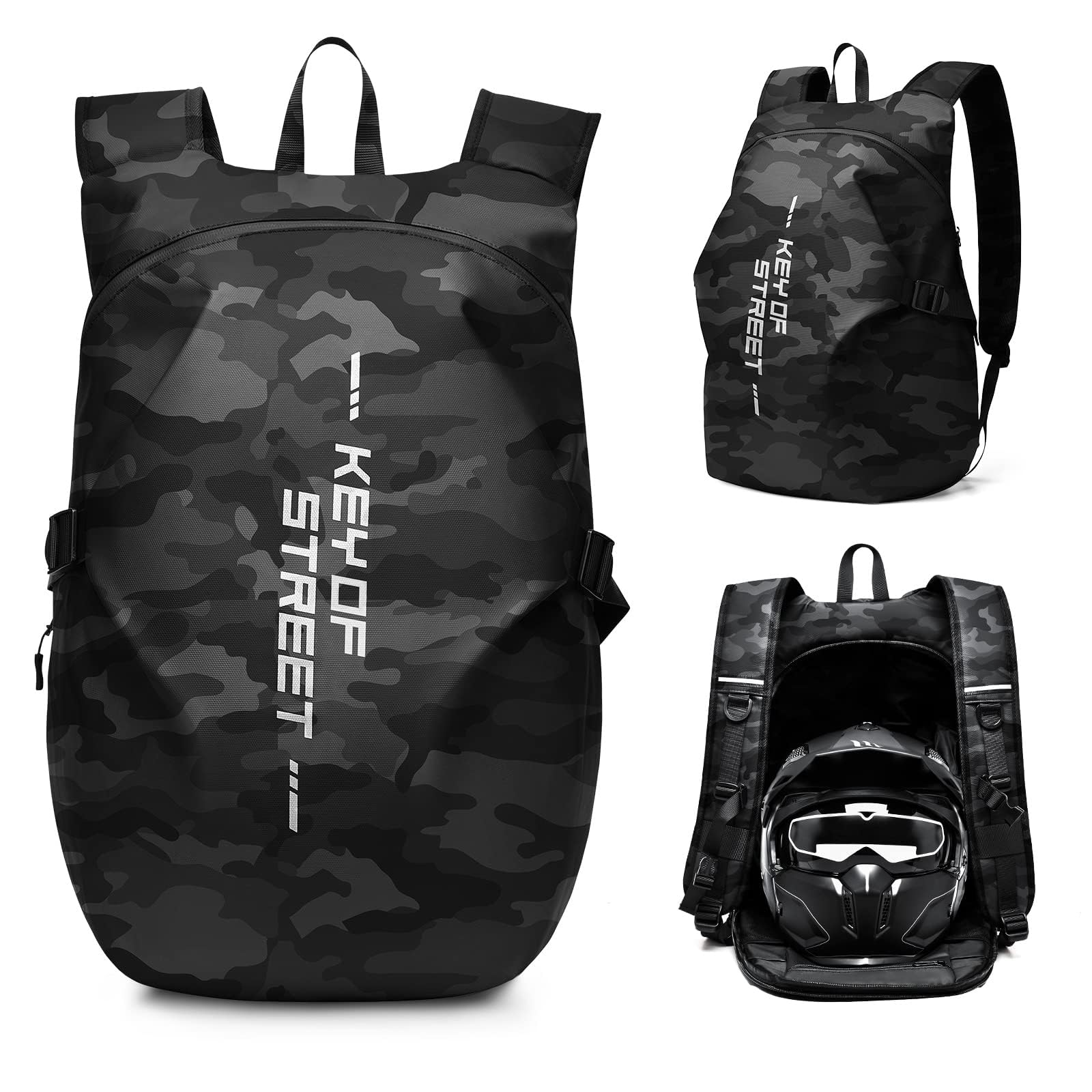 Motorradrucksäcke für Herren, wasserdichter Helmrucksack, Motorradzubehör, Laptoptaschen, Reiserucksäcke, Schultaschen für Studenten