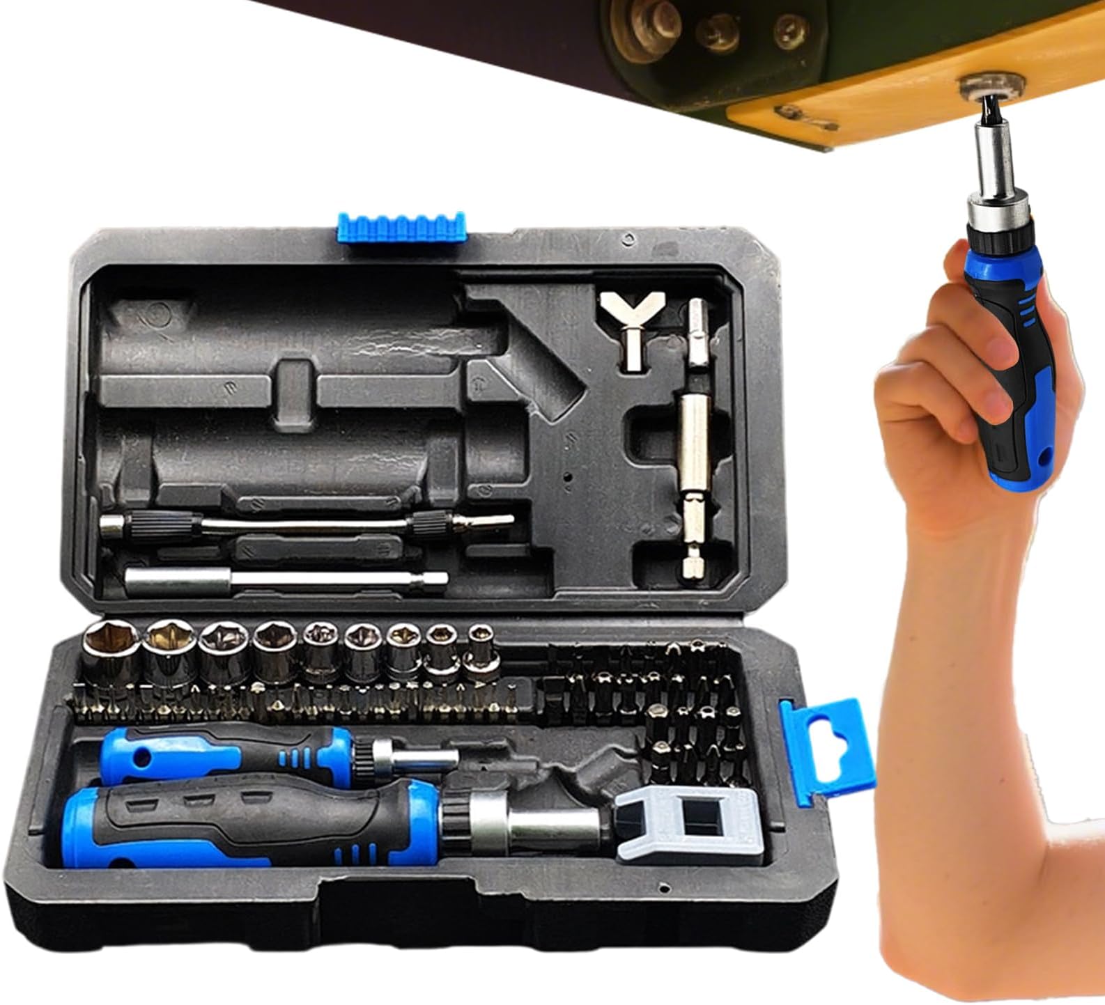 Ratcheting Screwdriver Set,69-In-1 Ratchet Driver Set - Precision Professional Driver Bit for Industrial Machinery Electrical Plumbing Appliance Workshop