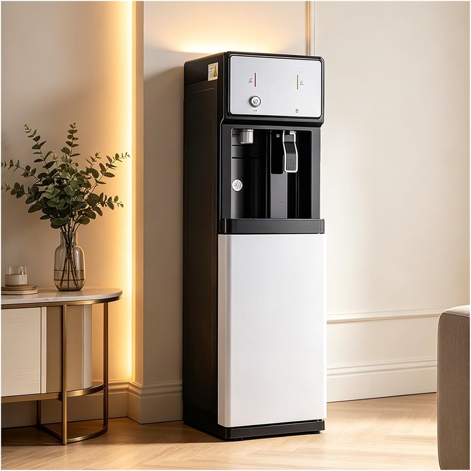 Direct-Feed Water Dispenser,Freestanding Waters Cooler,3-Temperature Modes (Hot/Cold/Room Temp), Bottleless Water Dispensers, for Bedroom
