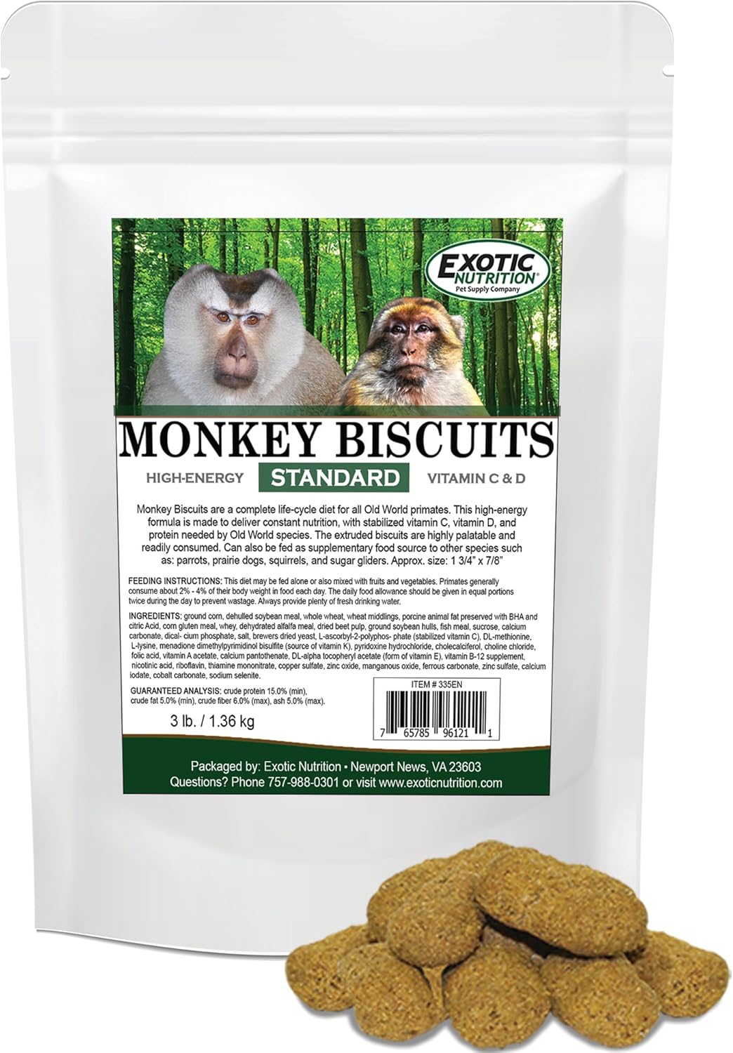 Monkey Biscuits (Standard, 3 lb.) Healthy & Crunchy