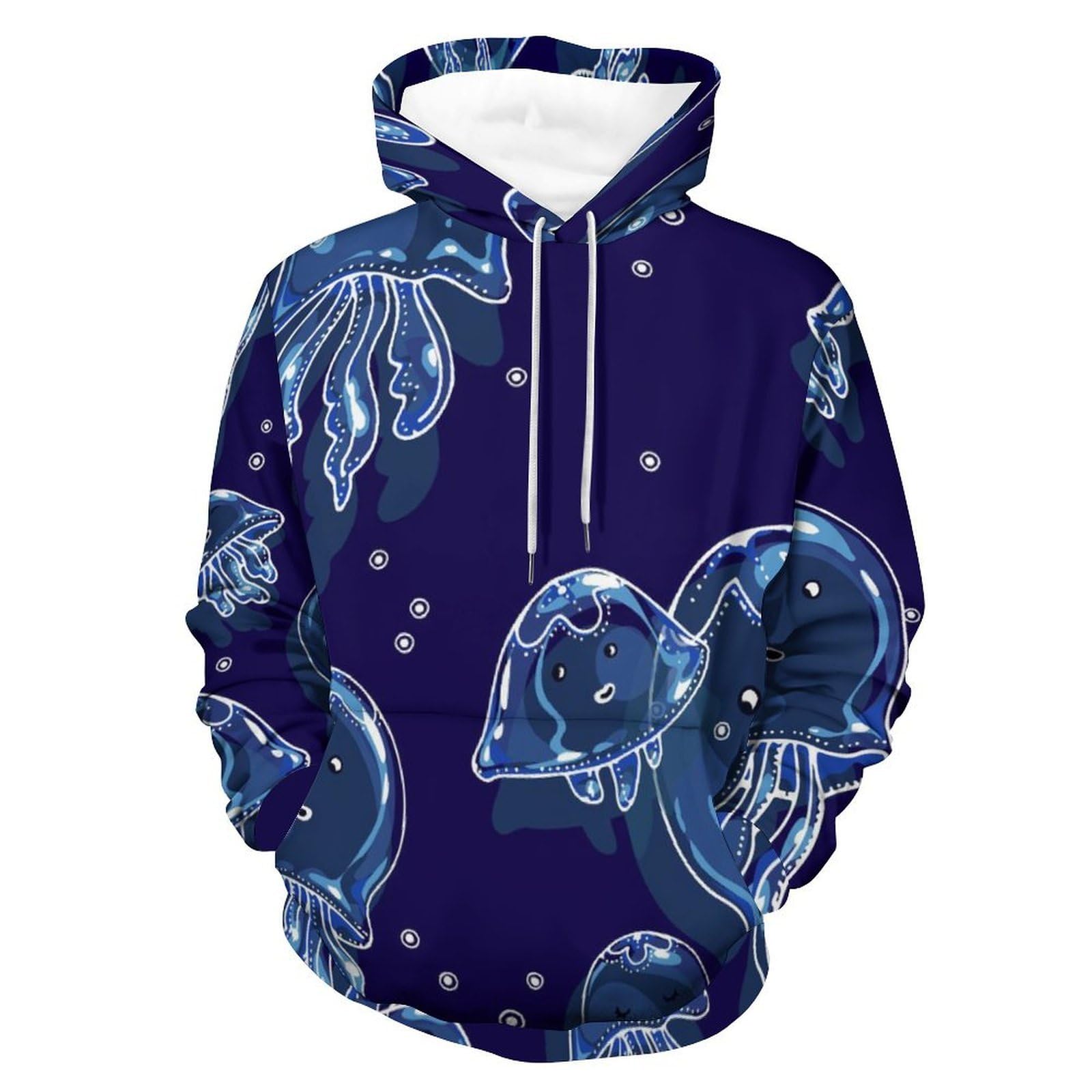 BHTGTRFDTD Sweatshirts Jellyfish Pattern Men's Hoody Hoodies Pullover Pockets