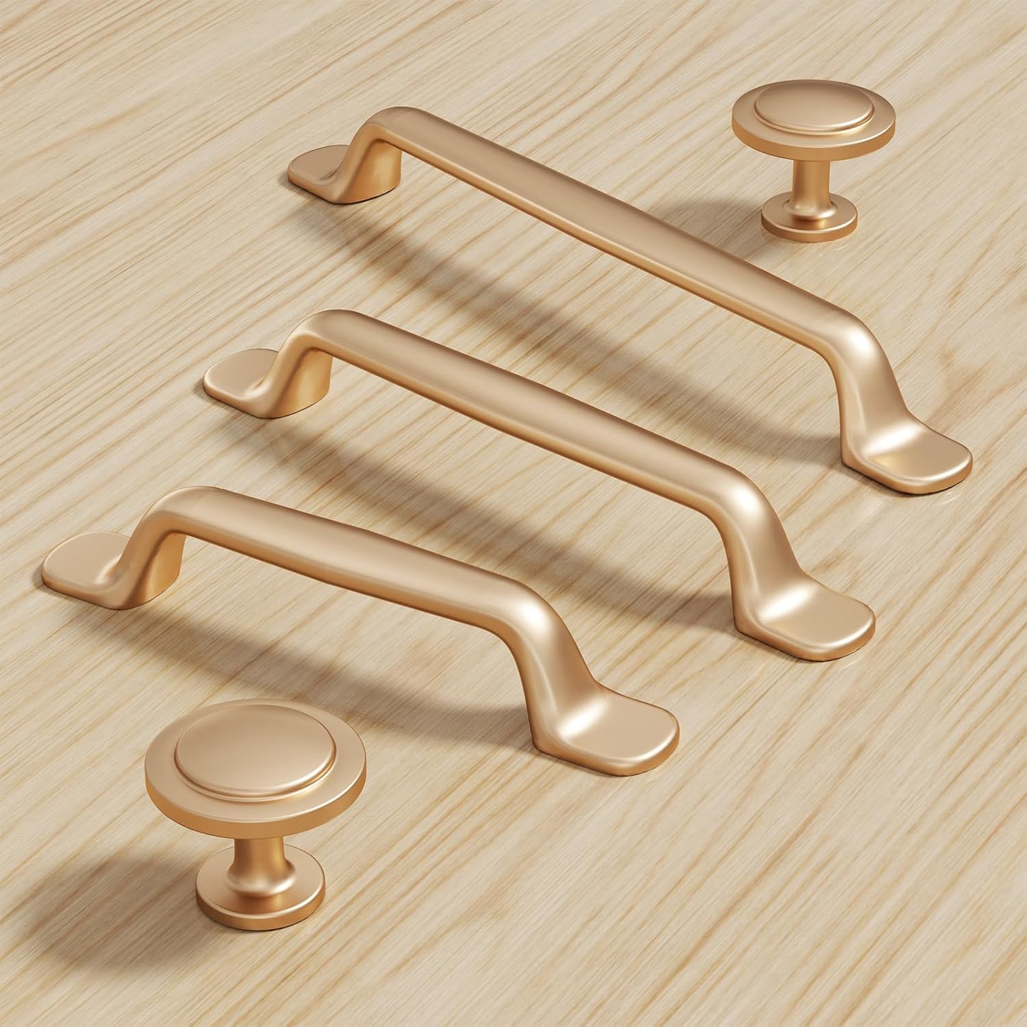 10 Pack 5"(128mm) Hole Center Champagne Bronze Kitchen Cupboard Handles, Cabinet Hardware Drawer Pulls, Drawer Wardrobe Handles, Kitchen Cabinet Door Handles Pull