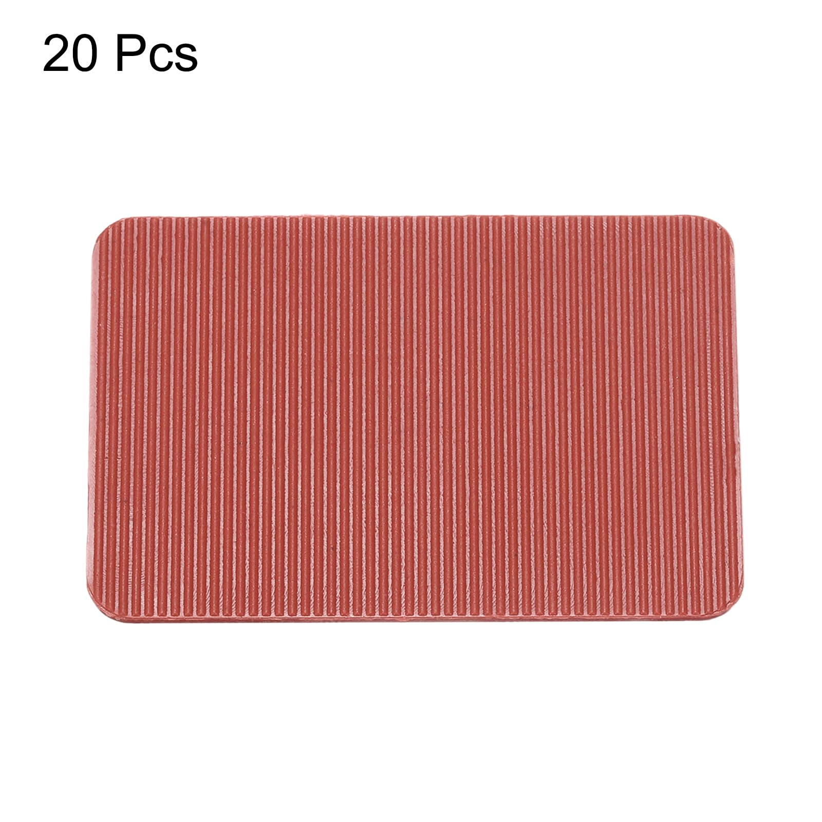 QUARKZMAN Lot de 20 Cales en Plastique 60 x 40 x 2 mm - Cales pour carrelage - Jeu de Cale d'Épaisseur - Cale Fenetre Ouverte - Cales - Entretoise Plastique - Cales d'espacement - Rouge
