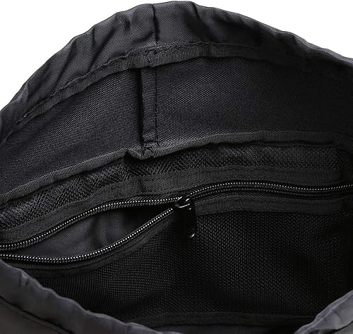 Miniatura 4 de VOORAY Mochila con cordón ajustable de 19L Bolsa de gimnasio para hombres y mujeres Viaje ligero Duradero resistente a la intemperie, Mate negro,
