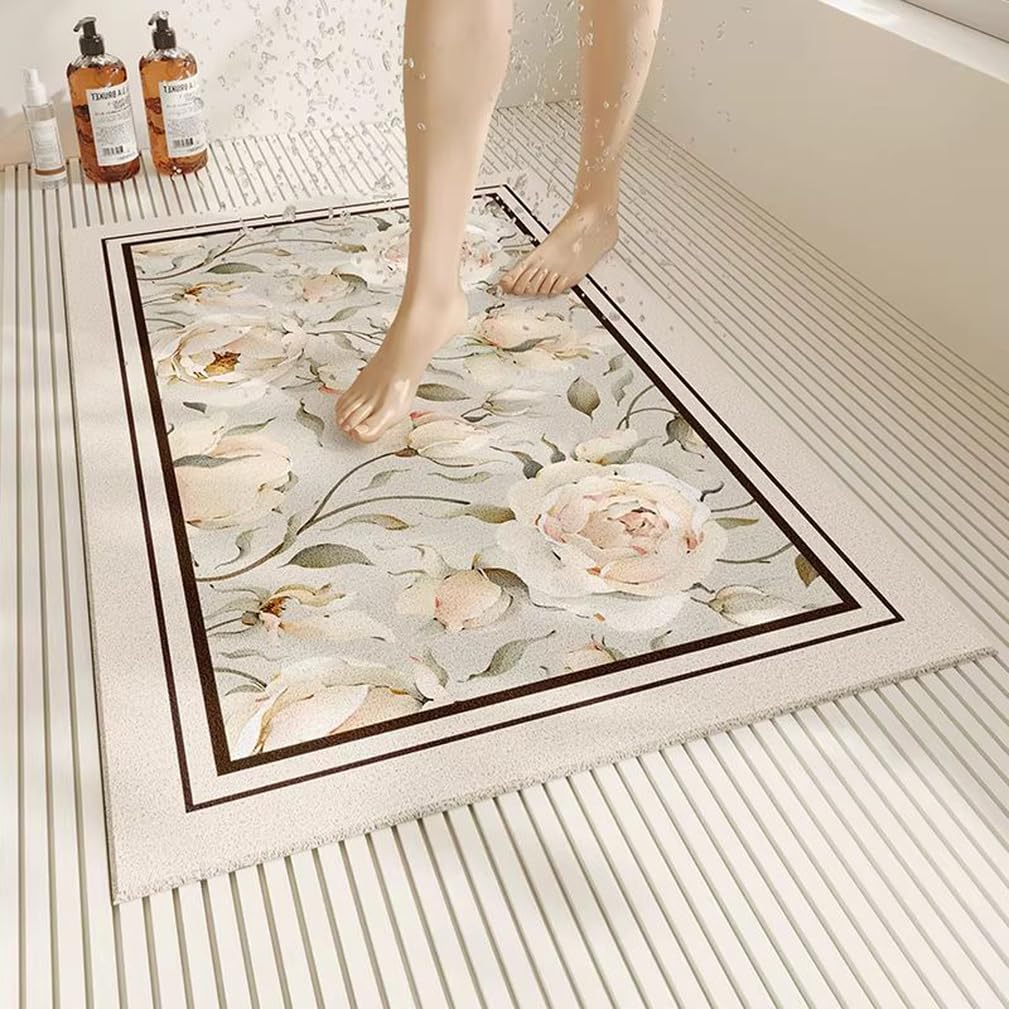 Tappetino doccia antiscivolo 80 x 160 cm Bel tappeto doccia antiscivolo PVC morbido e confortevole alta permeabilità all'acqua asciugatura rapida