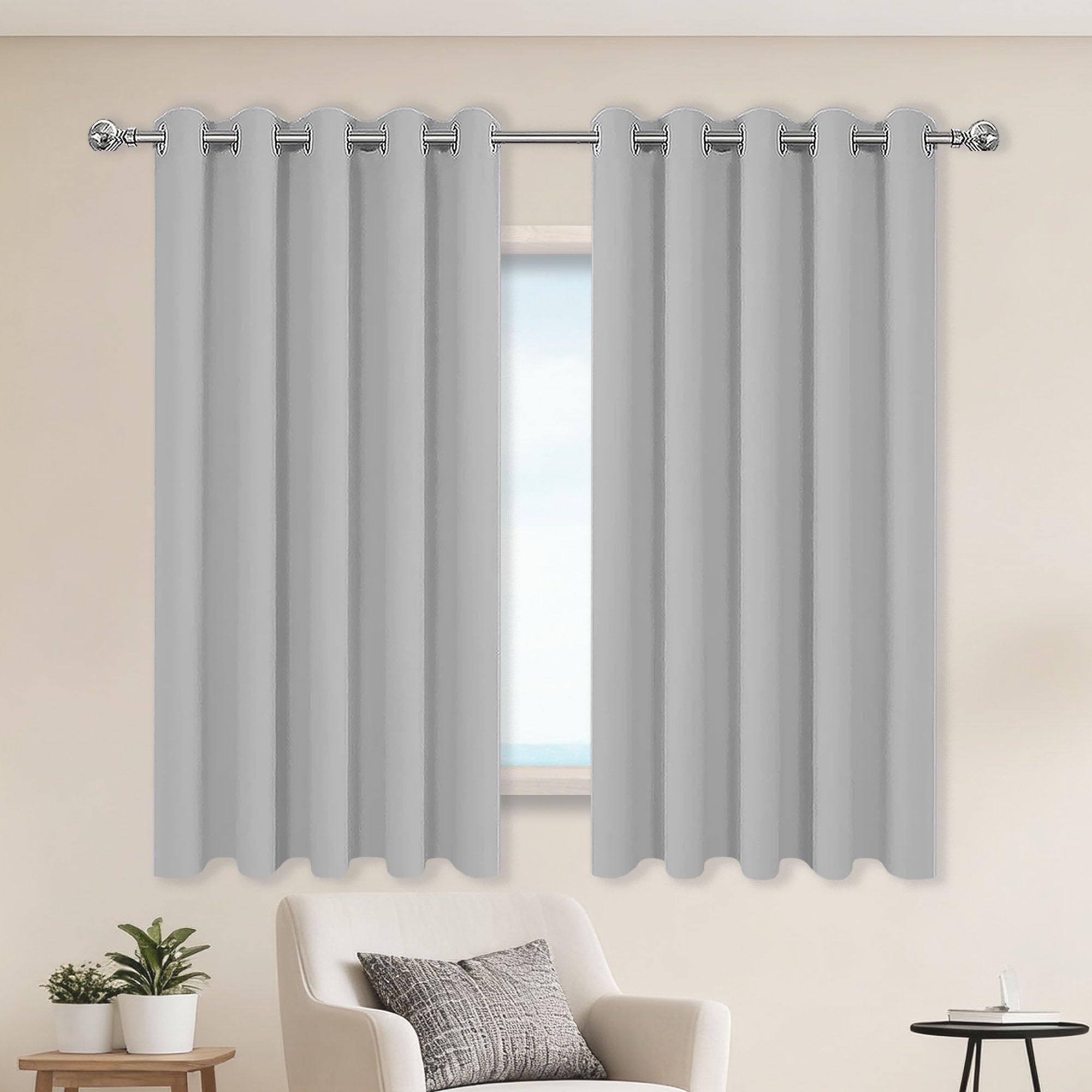 Rideau occultant gris clair 150x335 JIAFANG thermique pour grand salon