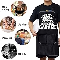 Vista 7 de WZMPA Car Mechanic Apron With Pockets Car Mechanic Gifts I Cant I Have Plans In The Garage Adjustable Apron For Dad Men
