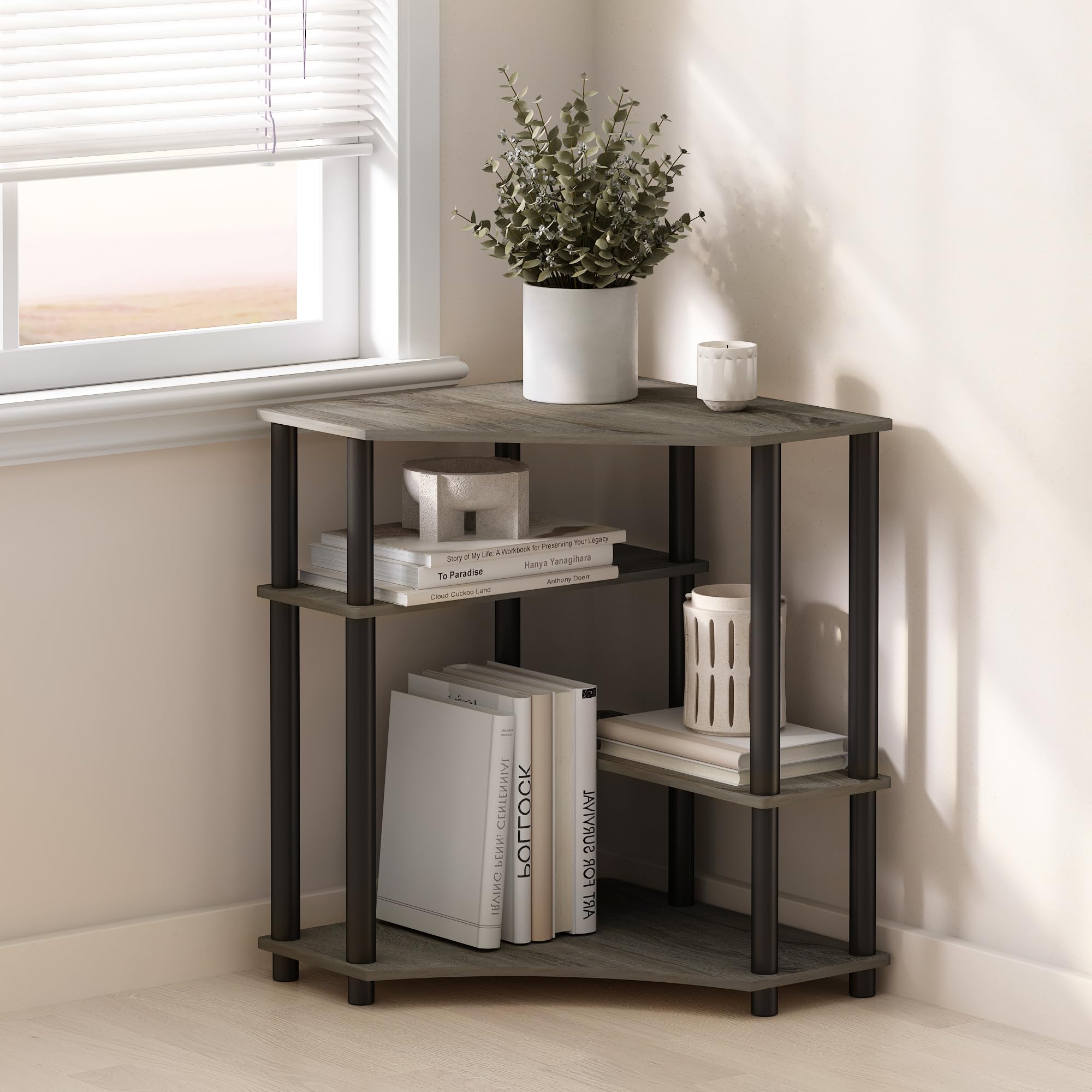 ⭐️nao⭐️ Amazon.com: Furinno Turn-N-Tube Multipurpose Corner Shelf