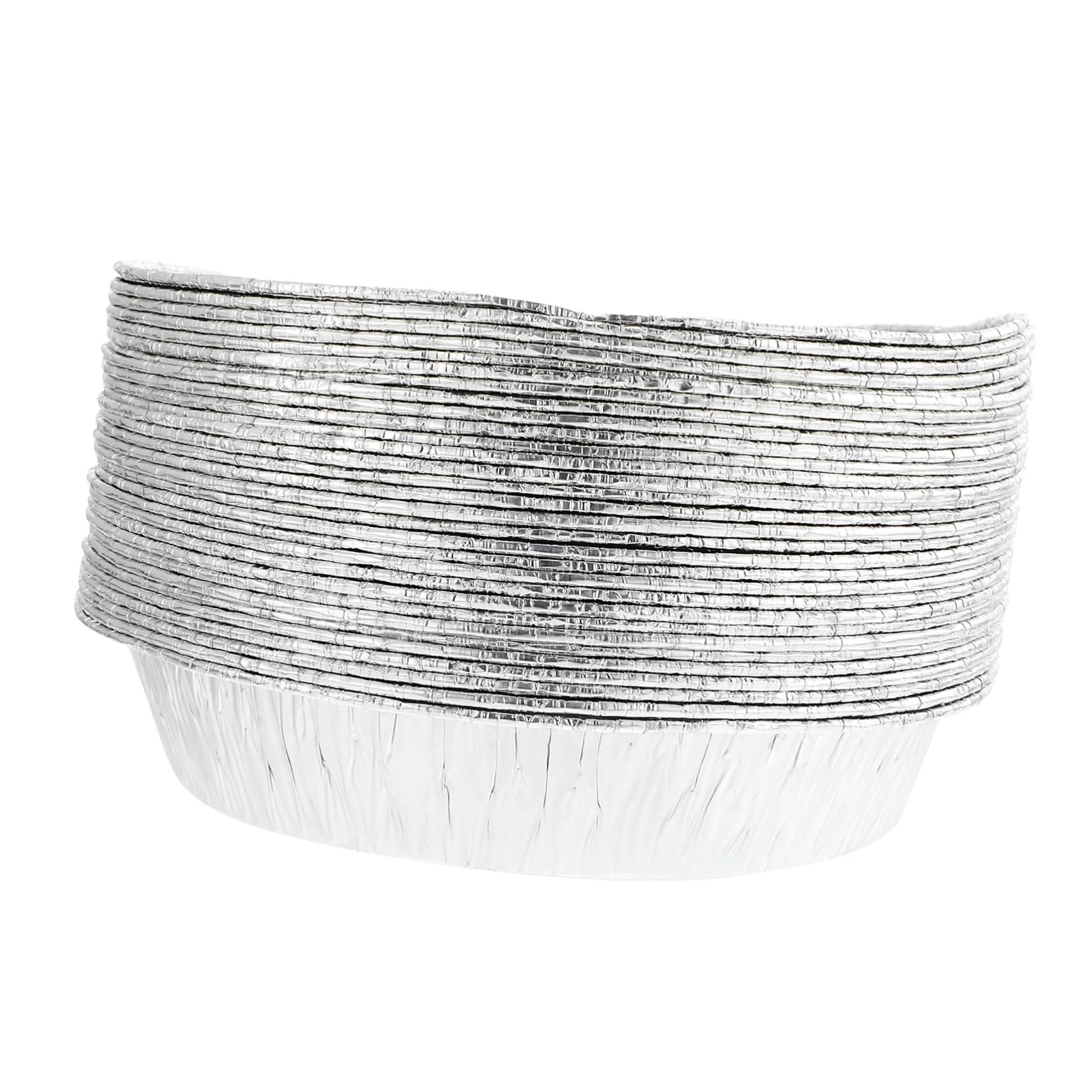 MOLUCKFU 50Pcs Aluminum Foil Baking Containers Bbq Pans for Air Fryer Lightweight and Portable for Parties Oven and Refrigerator Use