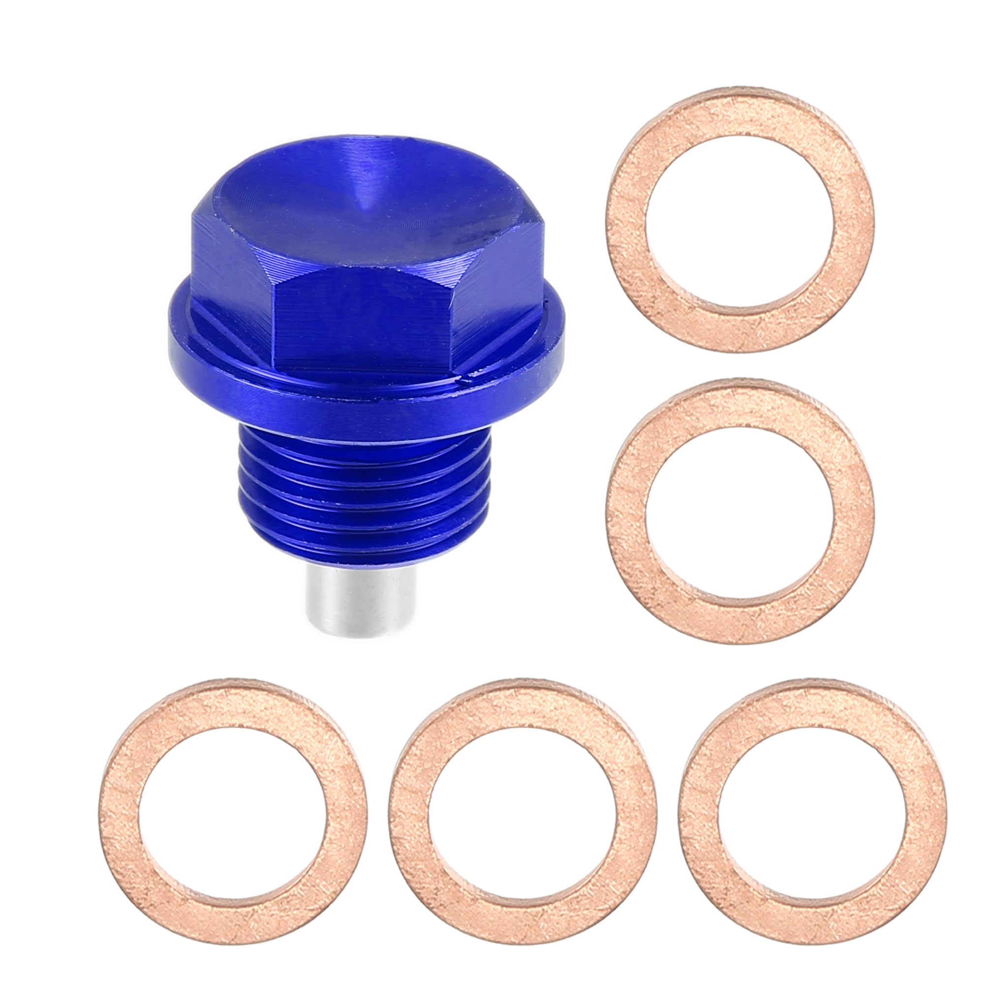 Bouchon De Vidange Magnétique M16x1,5 En Aluminium Bleu - Compatible Mini, Subaru, Etc.