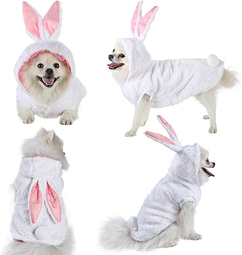 Yoption Disfraz divertido de perro, gato y conejo, divertido para mascotas, Halloween, Navidad, Pascua, cosplay, sudadera con capucha para perro,