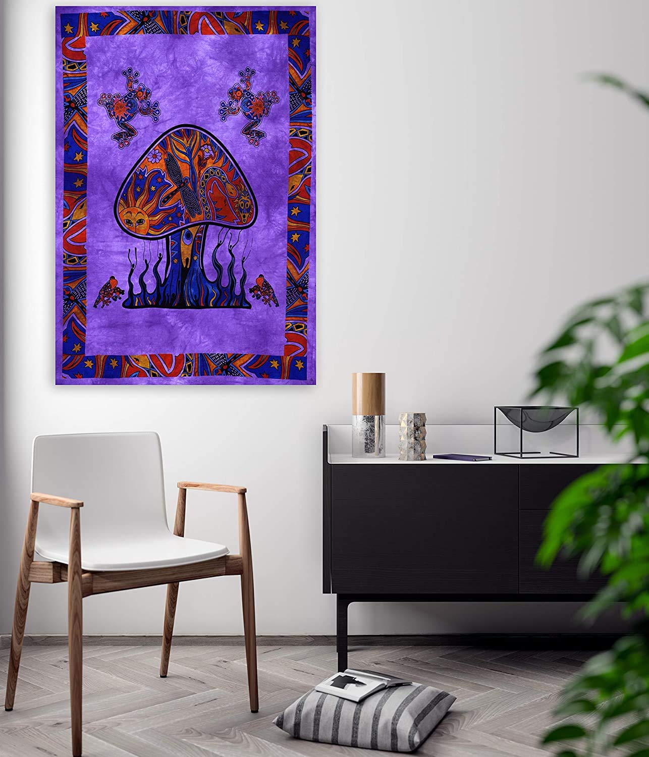 Psychedelic Mushroom Tapestry - Hippie Wall Art -2
