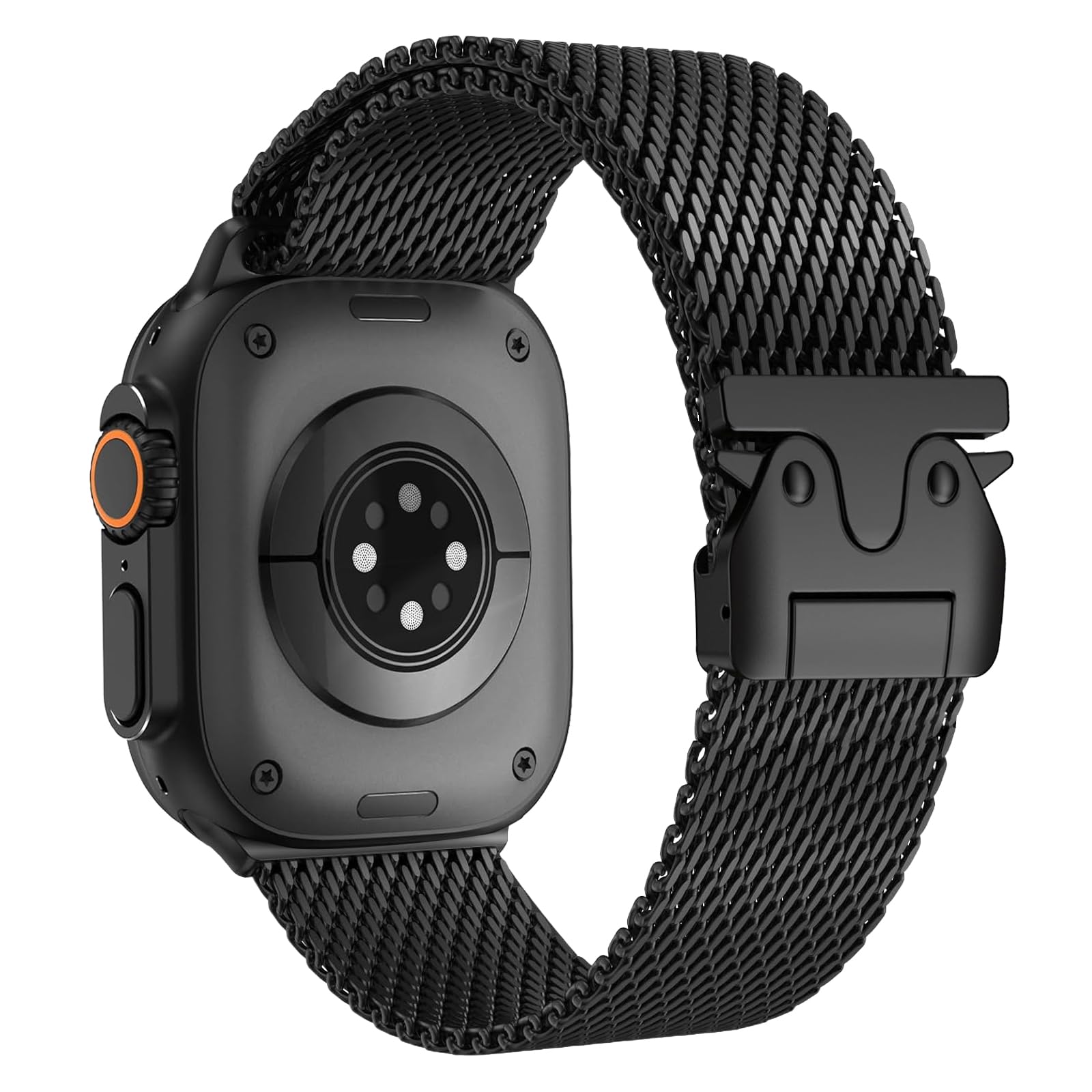 Tytanowy pasek do zegarka Apple Watch Ultra 3/2/1, 49 mm, nowe wzornictwo, tytanowe zapięcie, pasek do Apple Watch 49 mm, 46 mm, 45 mm, 44 mm, 42 mm (seria 3 2 1), Series 11/10/9/8/7/6/5/4/3/2/1/SE