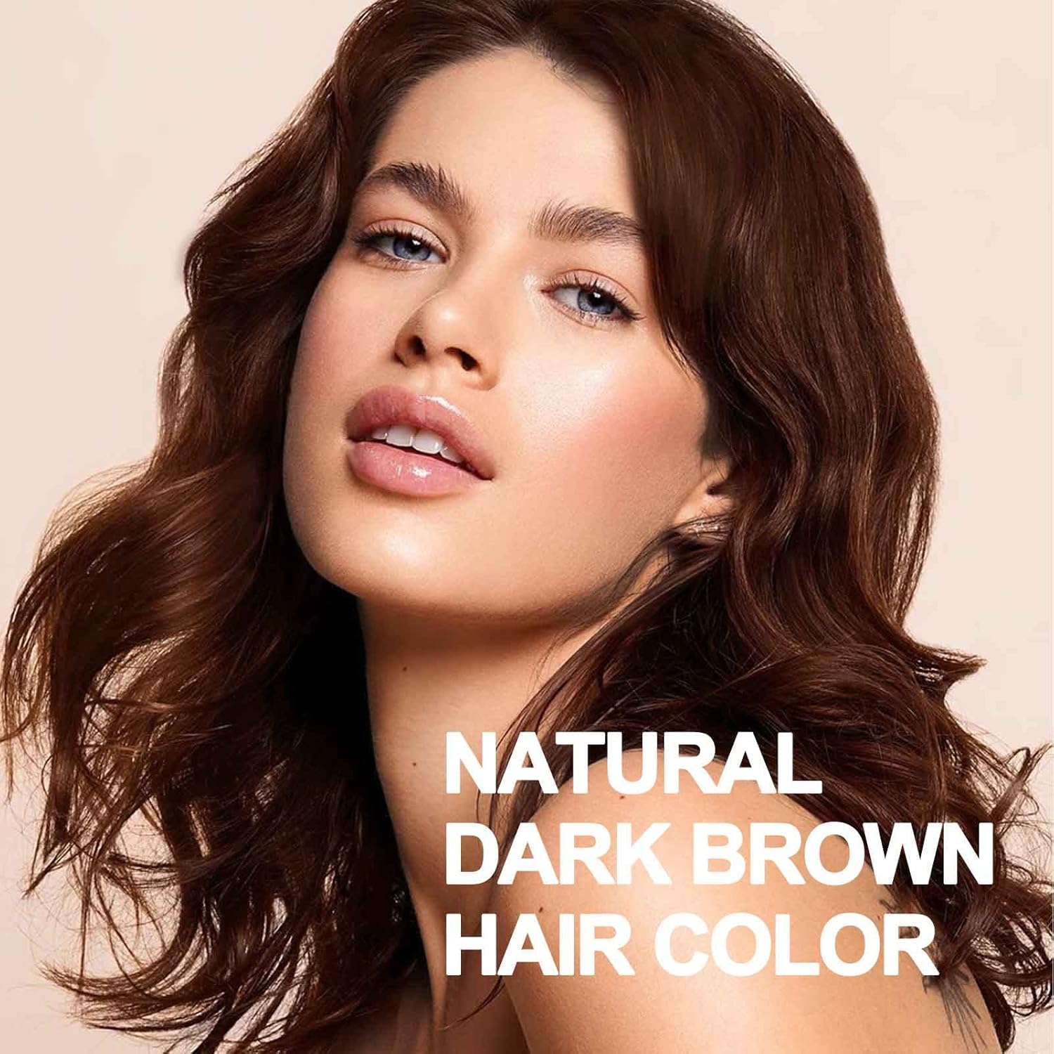 Dark Brown Hair Dye Shampoo, Instant Hair Dye 3 in 1 for Men Women, Brown Hair Dye Colors in Minutes for 100% Gray Coverage, Long Lasting Shampoo Hair Dye for All Hair Types 16.9 Fl Oz (Dark brown)