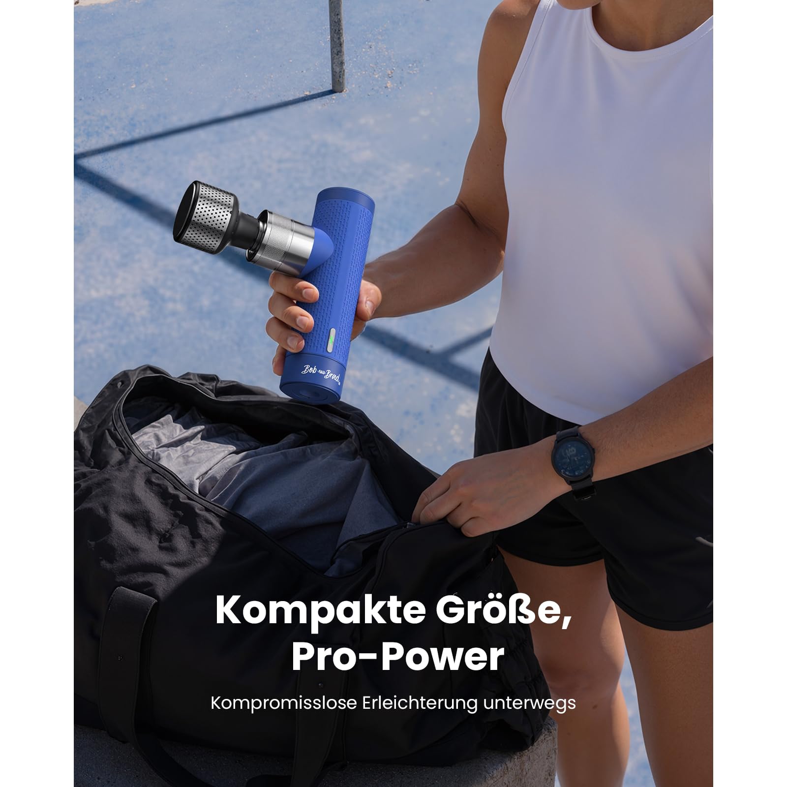 BOB AND BRAD A7 Pro Massagepistole mit Wärme und Kälte, 11mm Amplitude Massagepistole Mini Deep Tissue Tragbar, 3200 U/min Professionelle Leise Massagegerät gegen Schmerzen, Geschenk für Vater Mutter