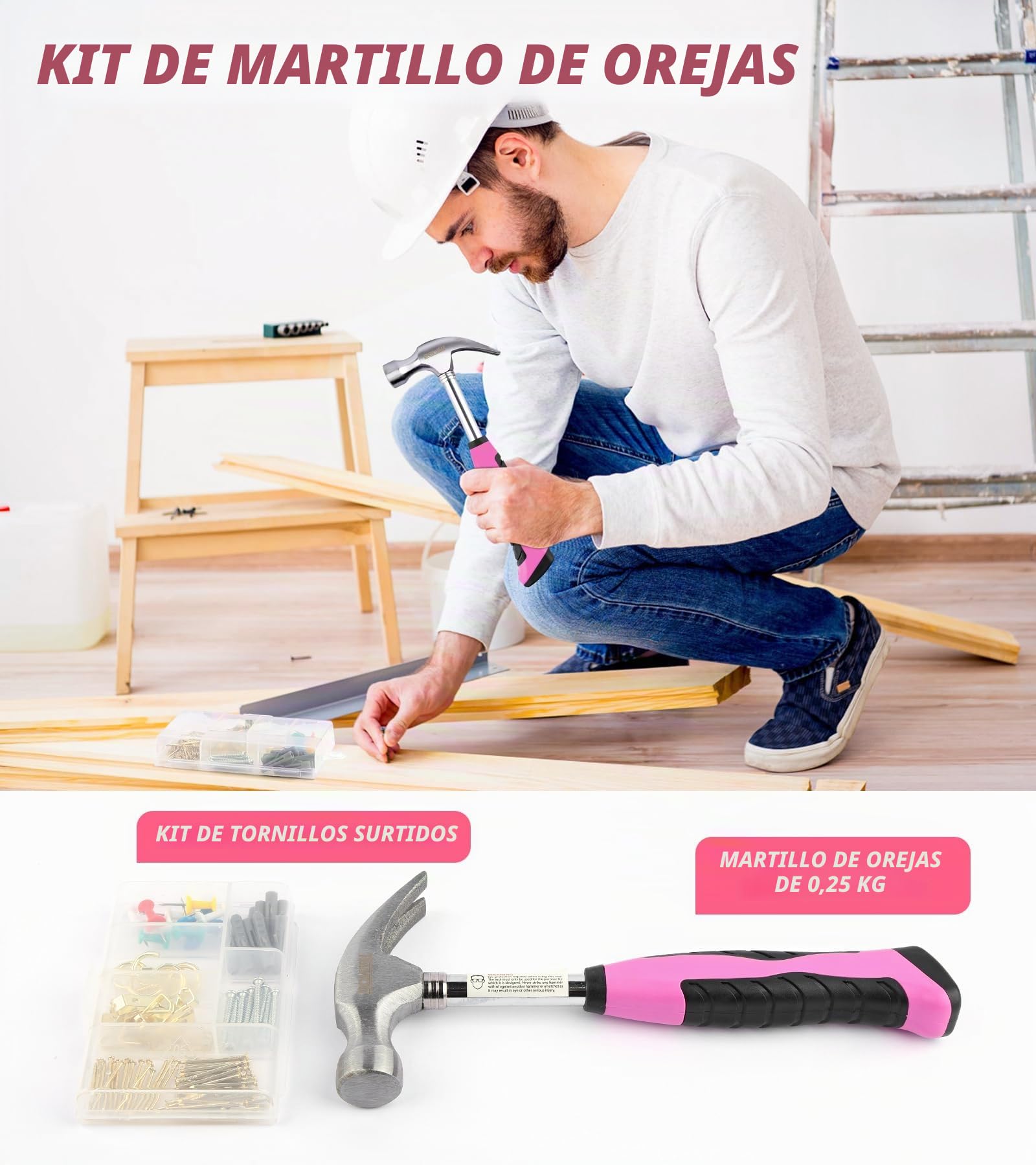 DOWELL Juego De Herramientas Reales Para Niños – Bolsa Con Martillo, Llaves, Destornilladores Y Más, Ideal Para Aprender