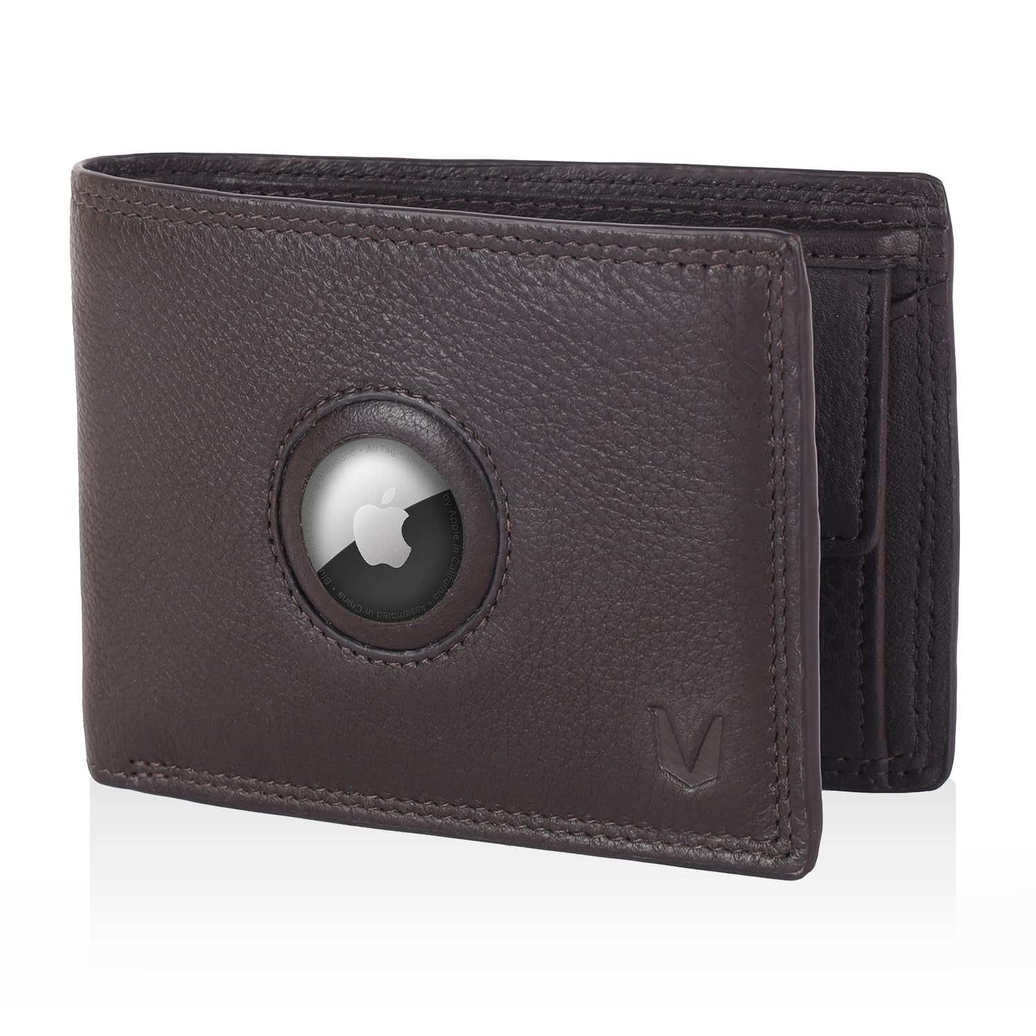 MAGATI IL Toro Portafoglio classico con scomparto per monete, protezione RFID – Mini portafoglio da uomo e da donna piccolo – Porta carte – Porta carte – Porta carte – Portafoglio, marrone, Classic