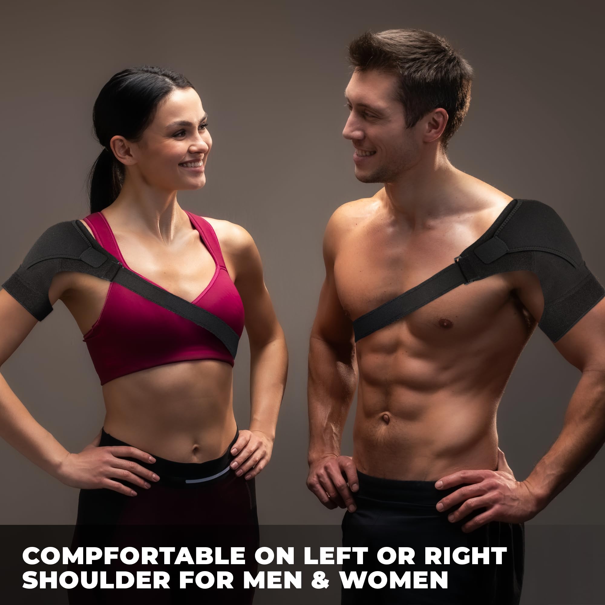Astorn Épaulière Tendinite et Articulation AC - Protection Épaule Homme Femme, Compression Néoprène Respirant, Attelle Épaule Droite Gauche Ajustable Sangles Velcro, Support Épaule Taille S/M