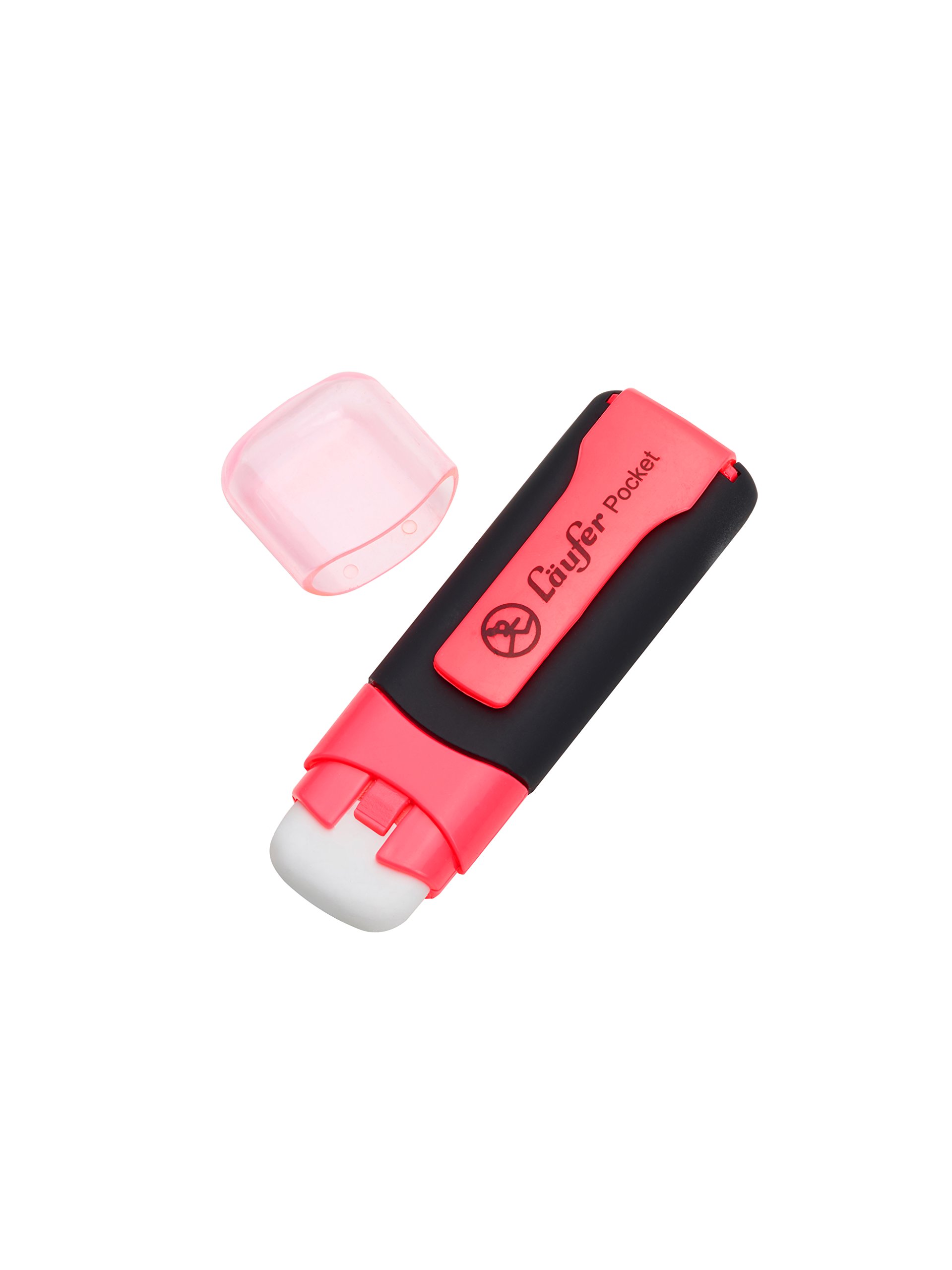 Läufer Pocket Radierstifte – 24 Stück In Rot, Grün, Blau, Gelb, Markerform Mit Clip Und Schutzkappe