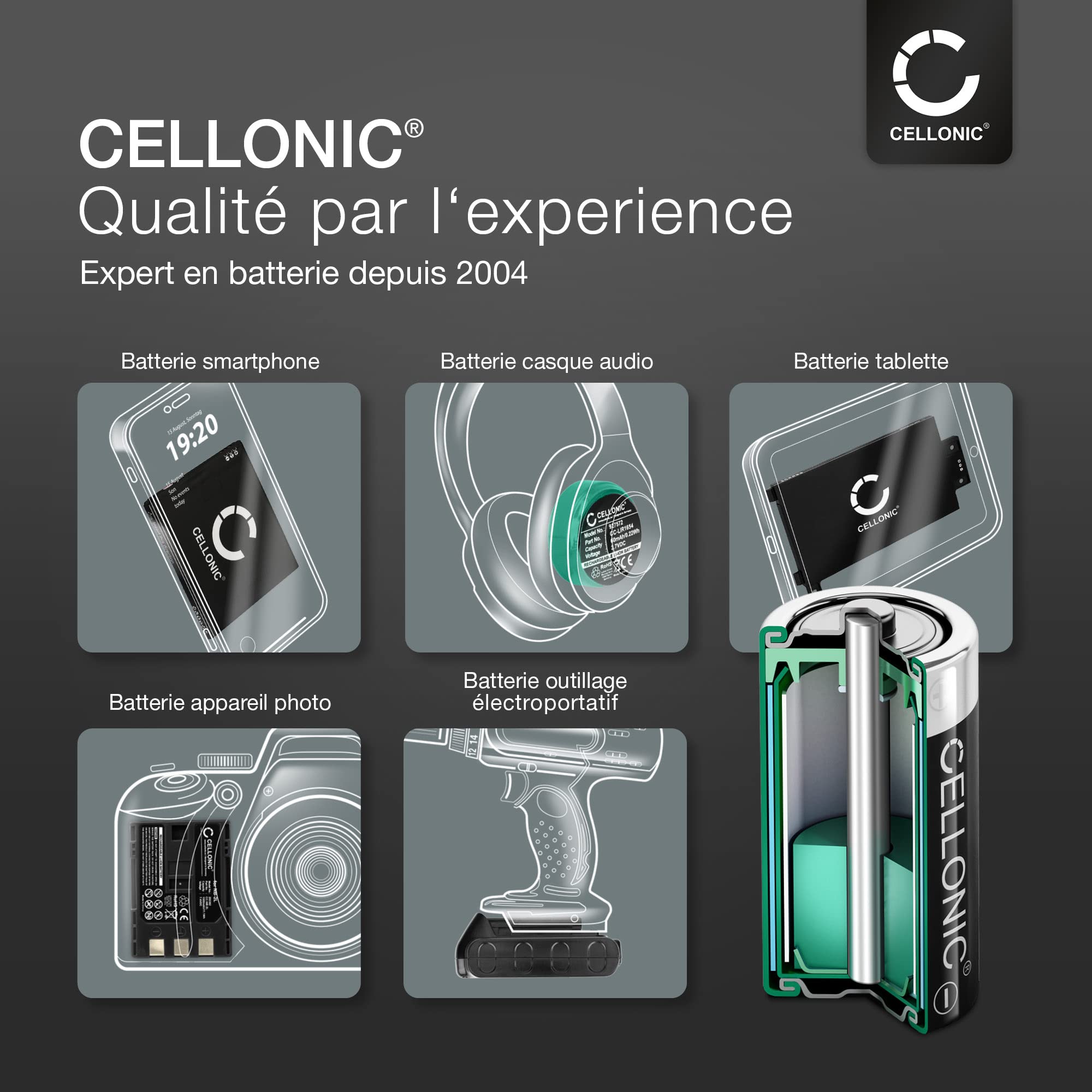 CELLONIC 4X Batterie pour Téléphone sans Fil Compatible avec Siemens Gigaset C620A,C620,C620H - (2600mAh, 1.2V)
