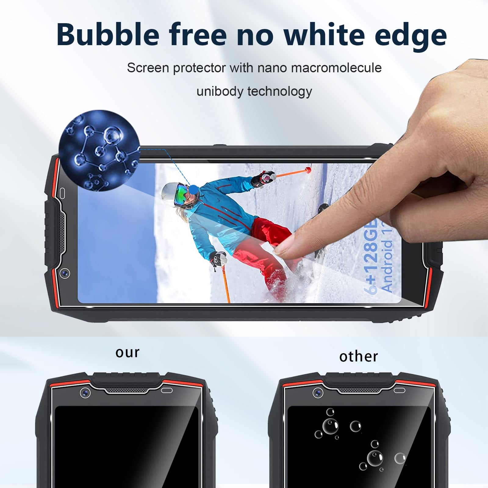 Per Cubot King Kong 5 6.08 "Schermo Protettivo In Vetro Temperato - Foto 4