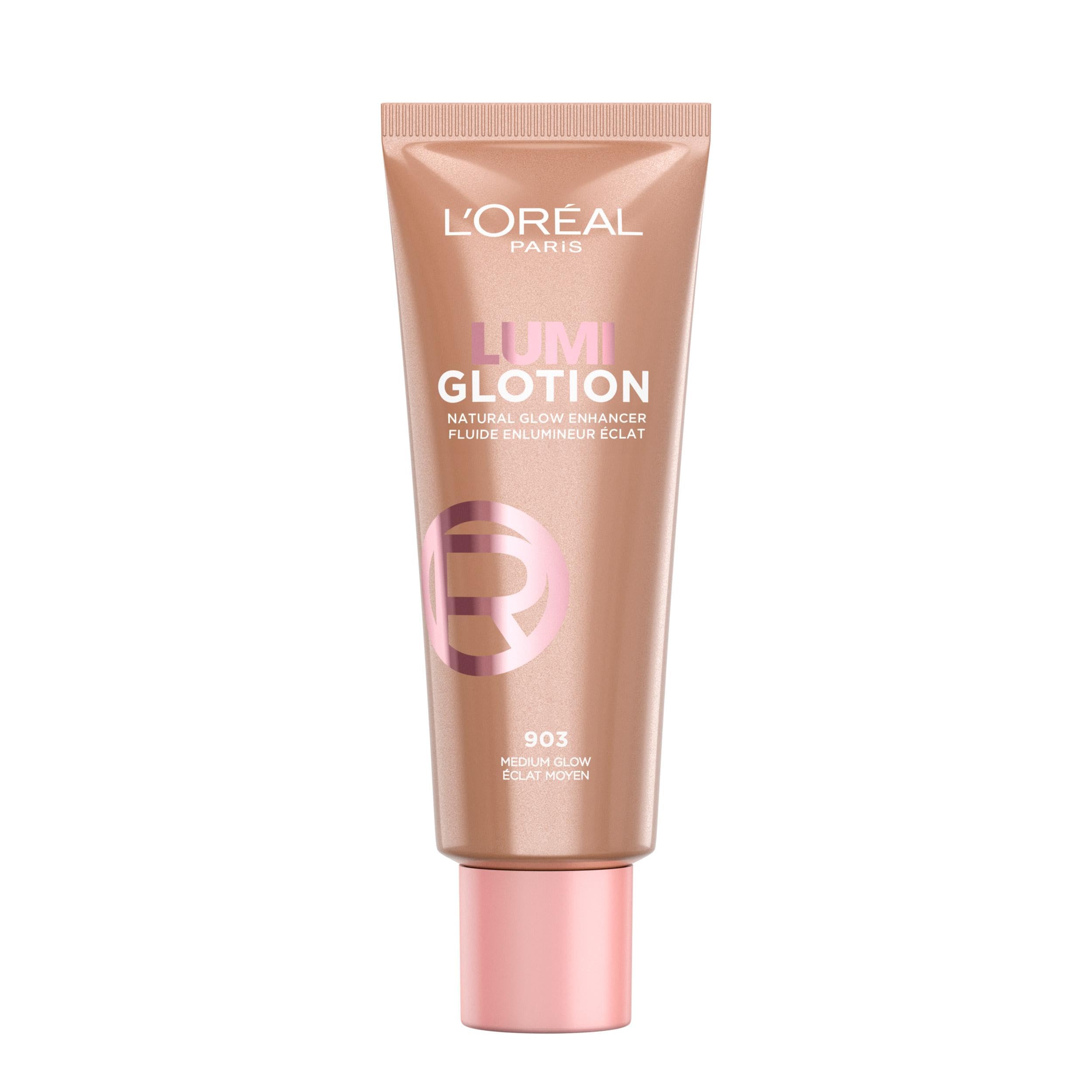 L'Oréal Paris - Fluide Enlumineur Éclat Multi-Usages - Illumine & Hydrate - Enrichi en Beurre de Karité - Lumi glotion - Teinte : 903 - 40 ml