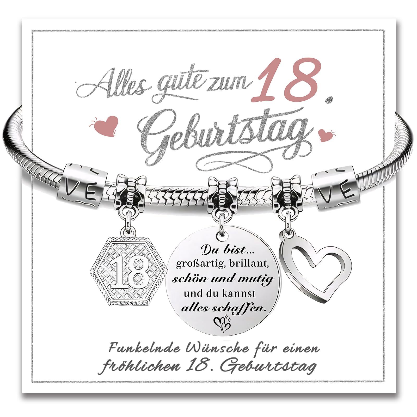 Geschenk Geburtstag 10 11 12 13 14 15 16 17 18 Jahre Mädchen, Armband Geburtstagsgeschenk Geburtstag Mädchen Geschenke für 10 11 12 13 14 15 16 17 18 Jährige