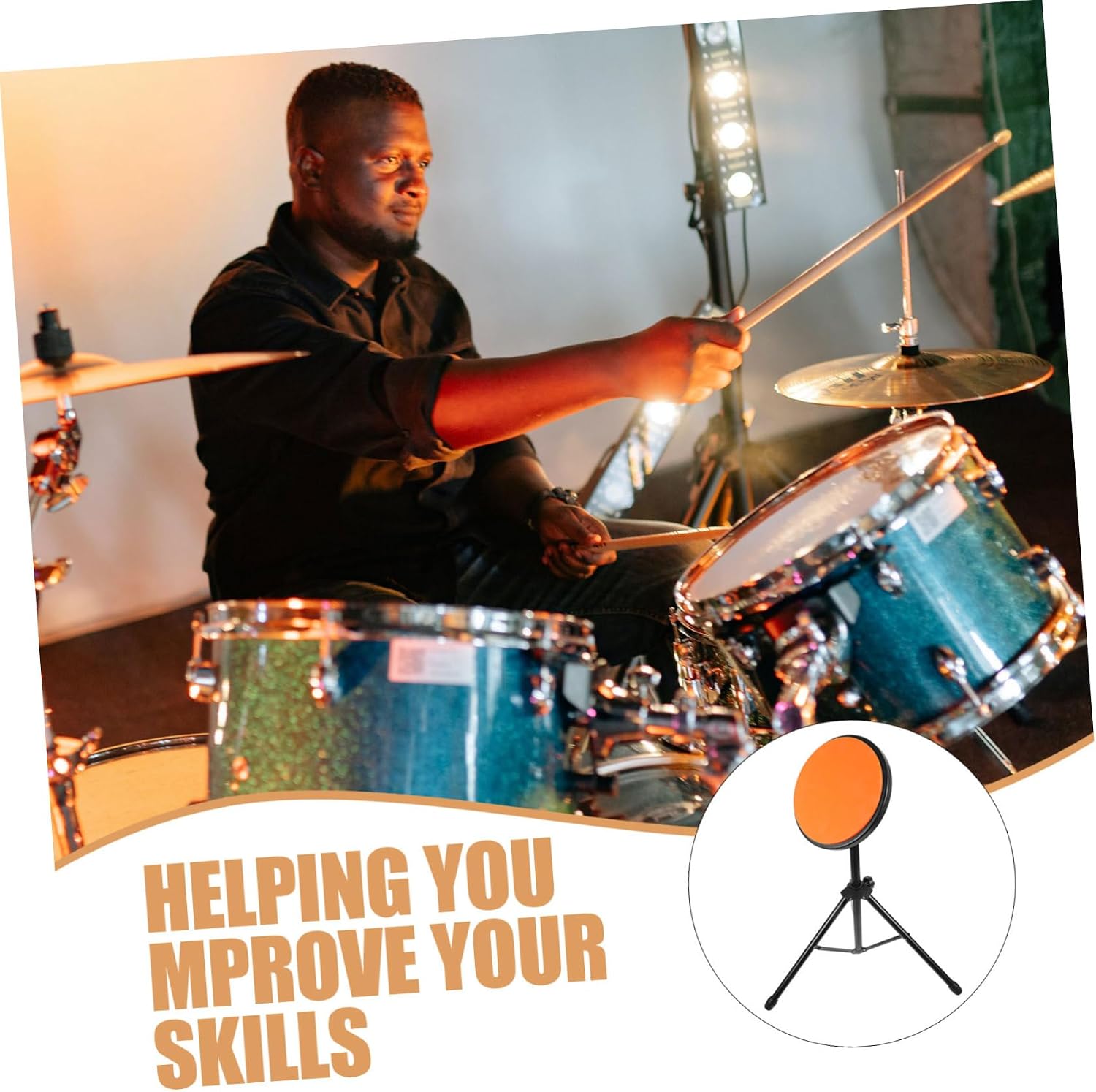 1Set Drum Pad Practice Soundproof Mat for Drummers Durable Accessory with Stylish Design for Skill Enhancement and Gifting
