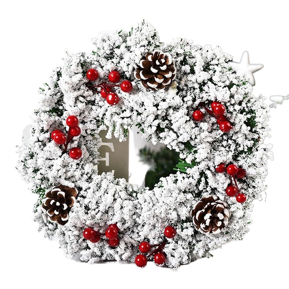 Couronne Port Décorations de Noël à Suspendre, décorations de Porte polyvalentes, couronnes, couronnes artificielles, Cadeaux de Noël(Style 7)