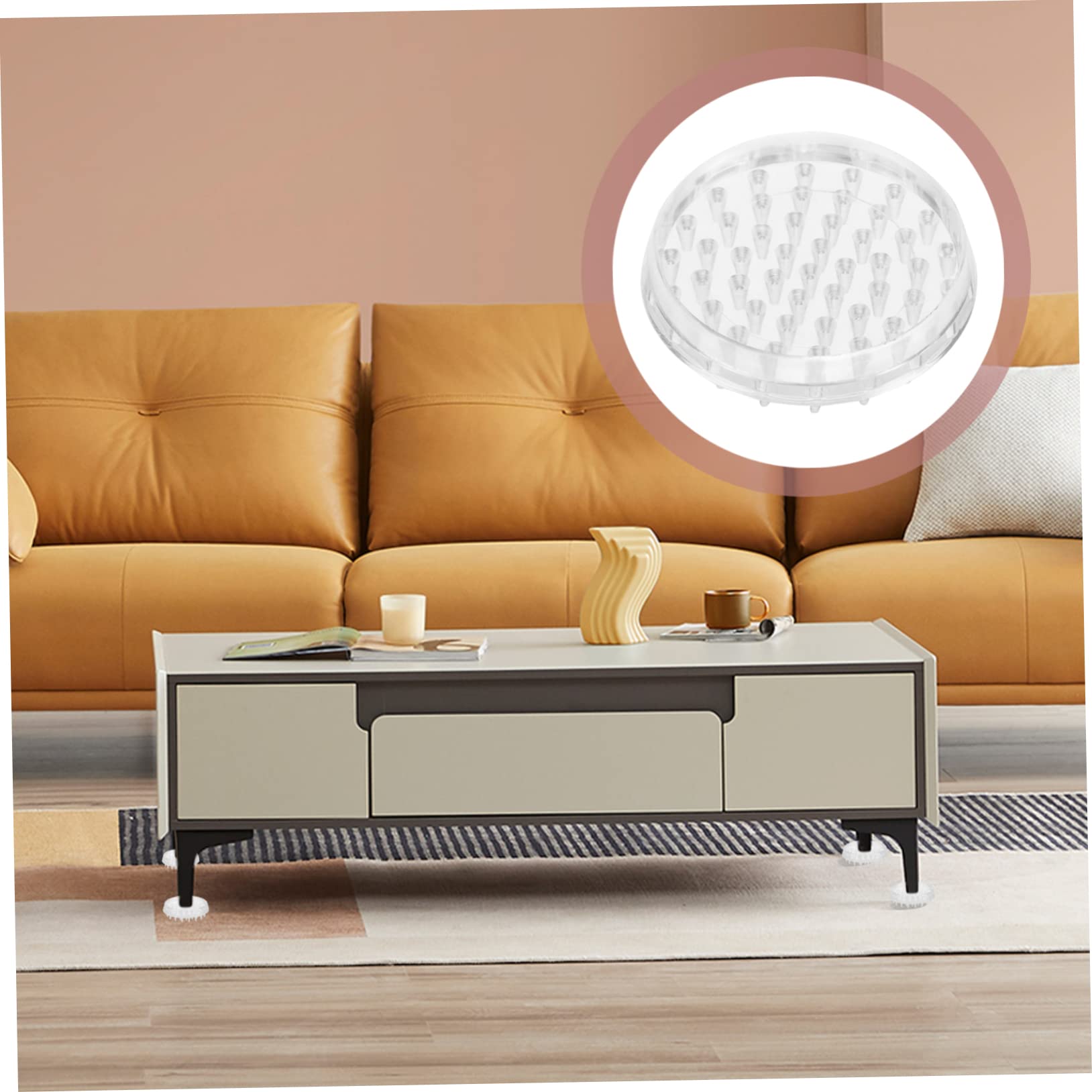 48 X SEDIA Puntali Gomma Bianca Proteggipavimento Bastone Ends 25mm - Foto 3