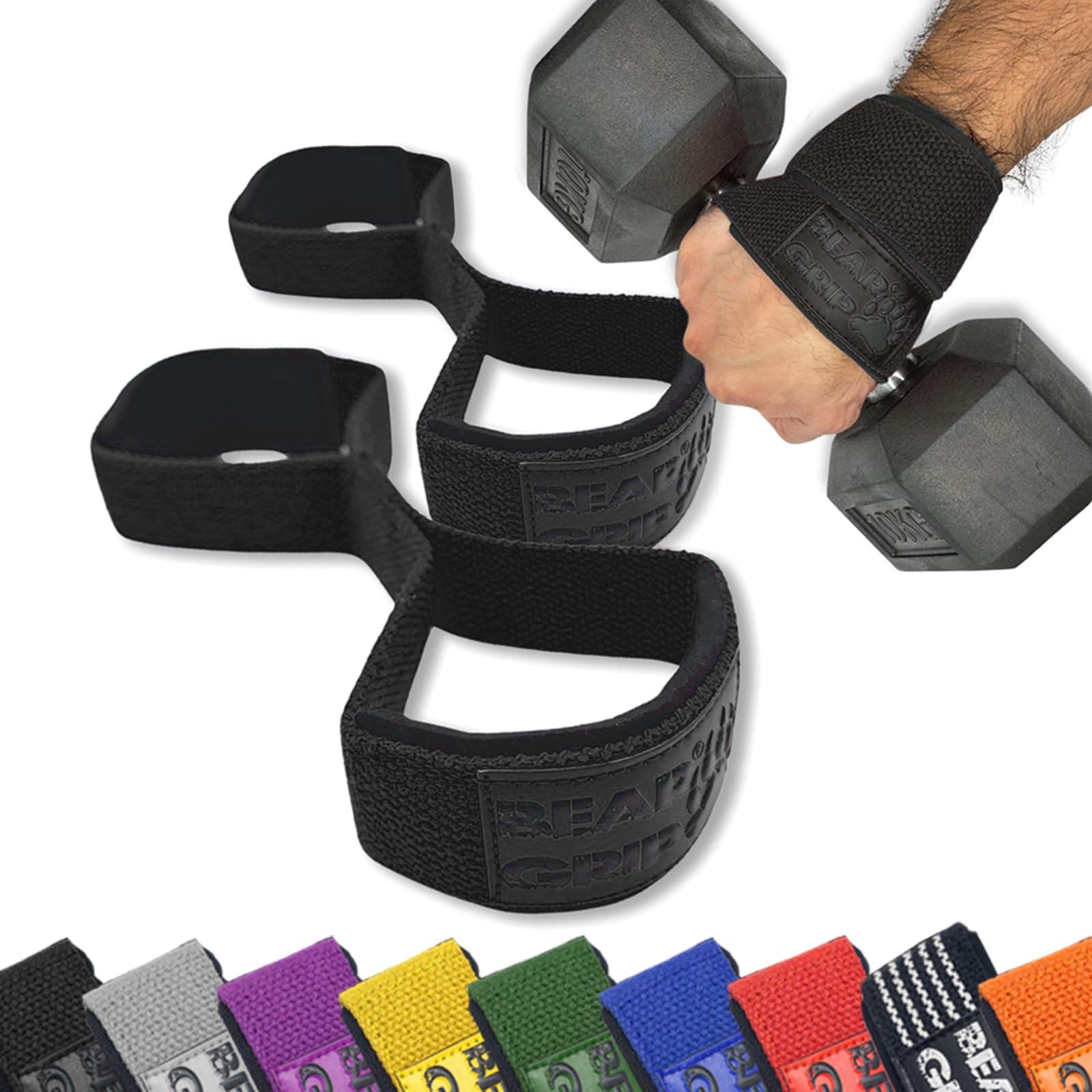 Premium Figure 8 weight lifting straps (sold in pairs)