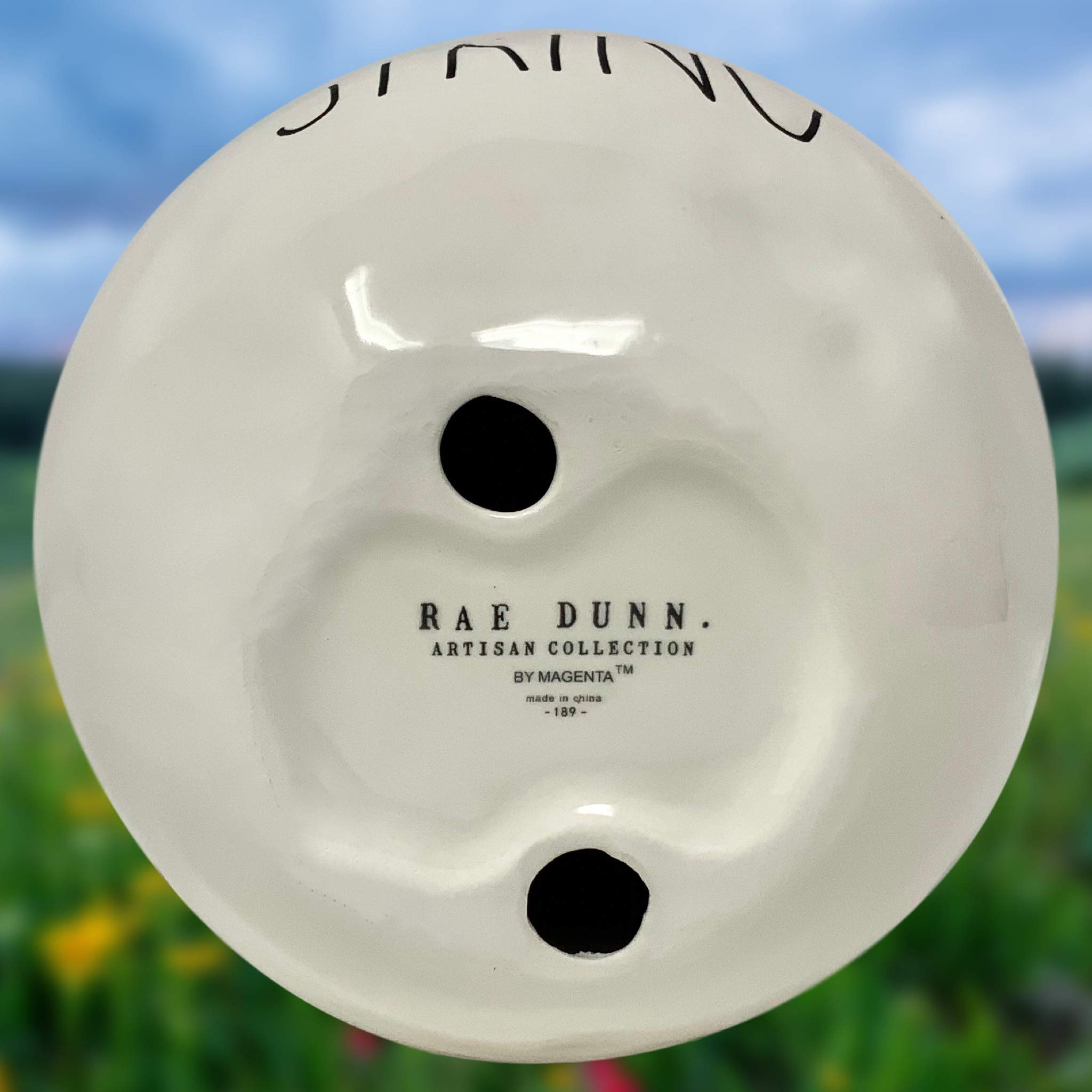 Rae Dunn Large Easter Egg (Large White Happy Spring)