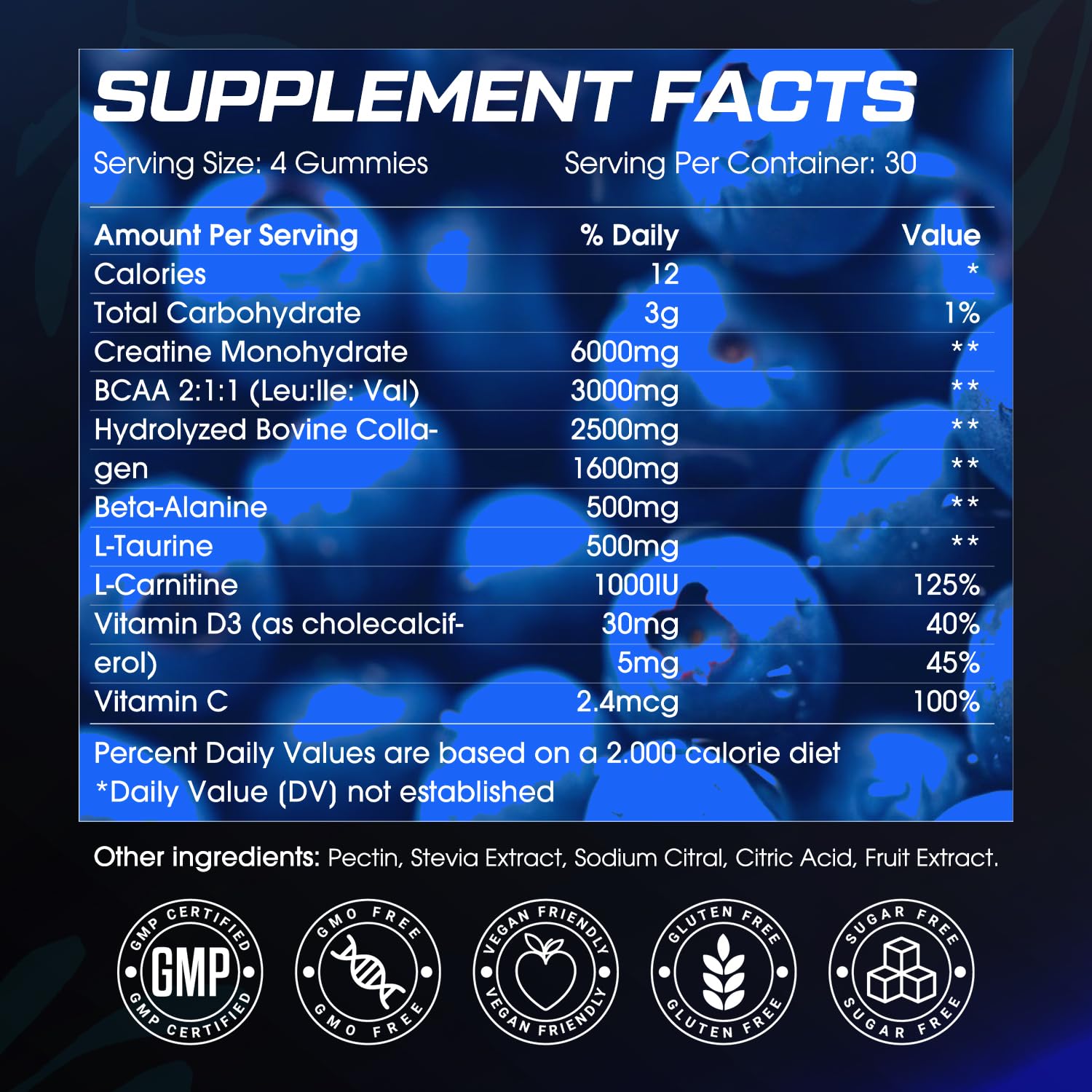 Creatine for Women, 6000mg Creatine Monohydrate Gummies with Collagen, BCAA — Amazon image 7