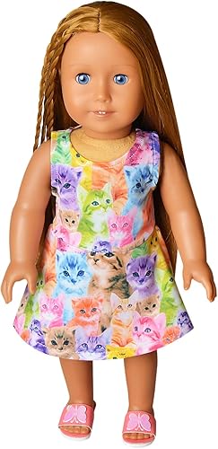 Miniatura 5 de Girls&Doll - Vestidos sin mangas unicornio ropa para muñecas de 18 pulgadas