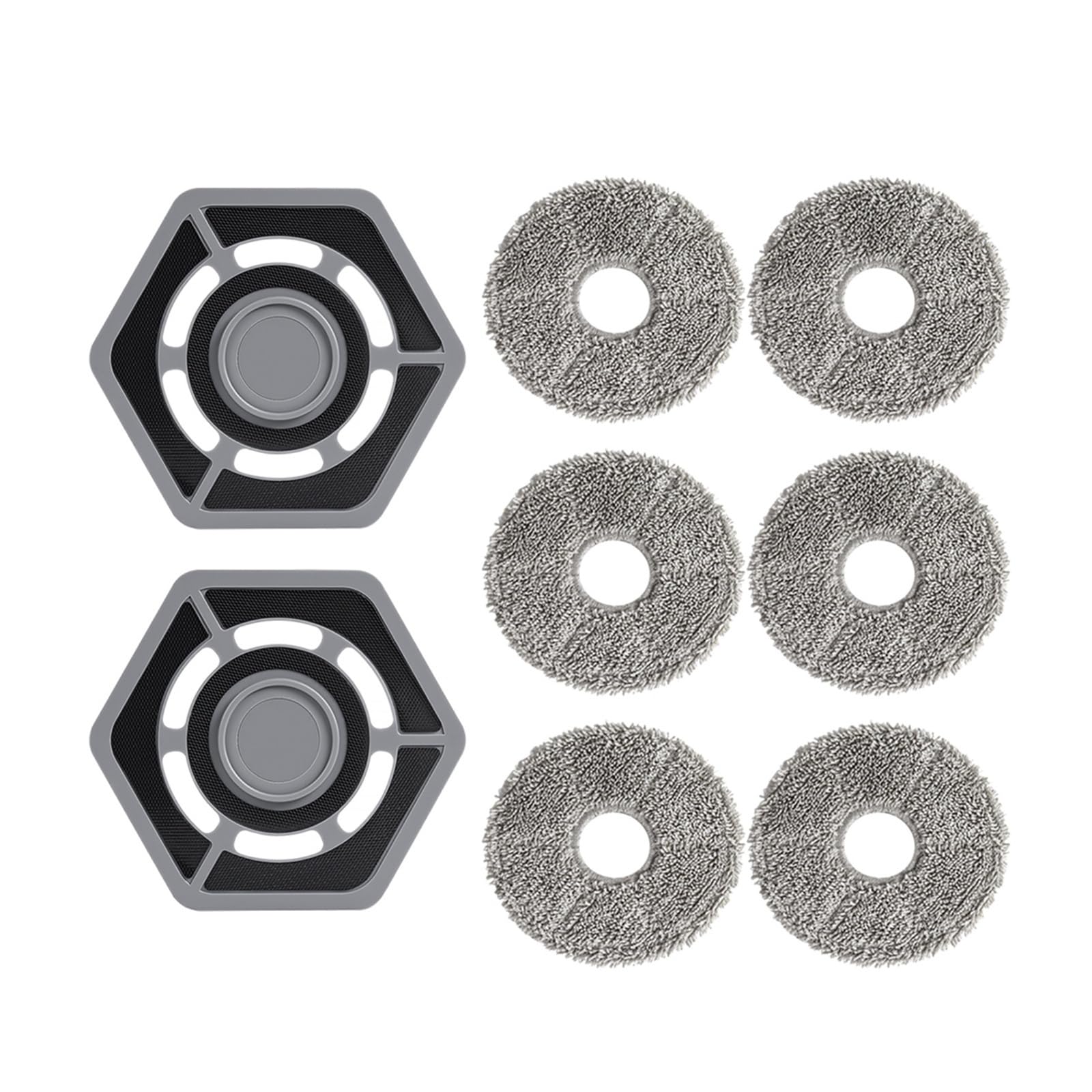 HIZON Mop Bracket Holder With Mop Pads Mop Cloth Rag Part ，Compatible For Ecovacs，Compatible For Deebot， N9 N9+ Robot Vacuum Cleaner Replacement Accessories Parts(SET3)