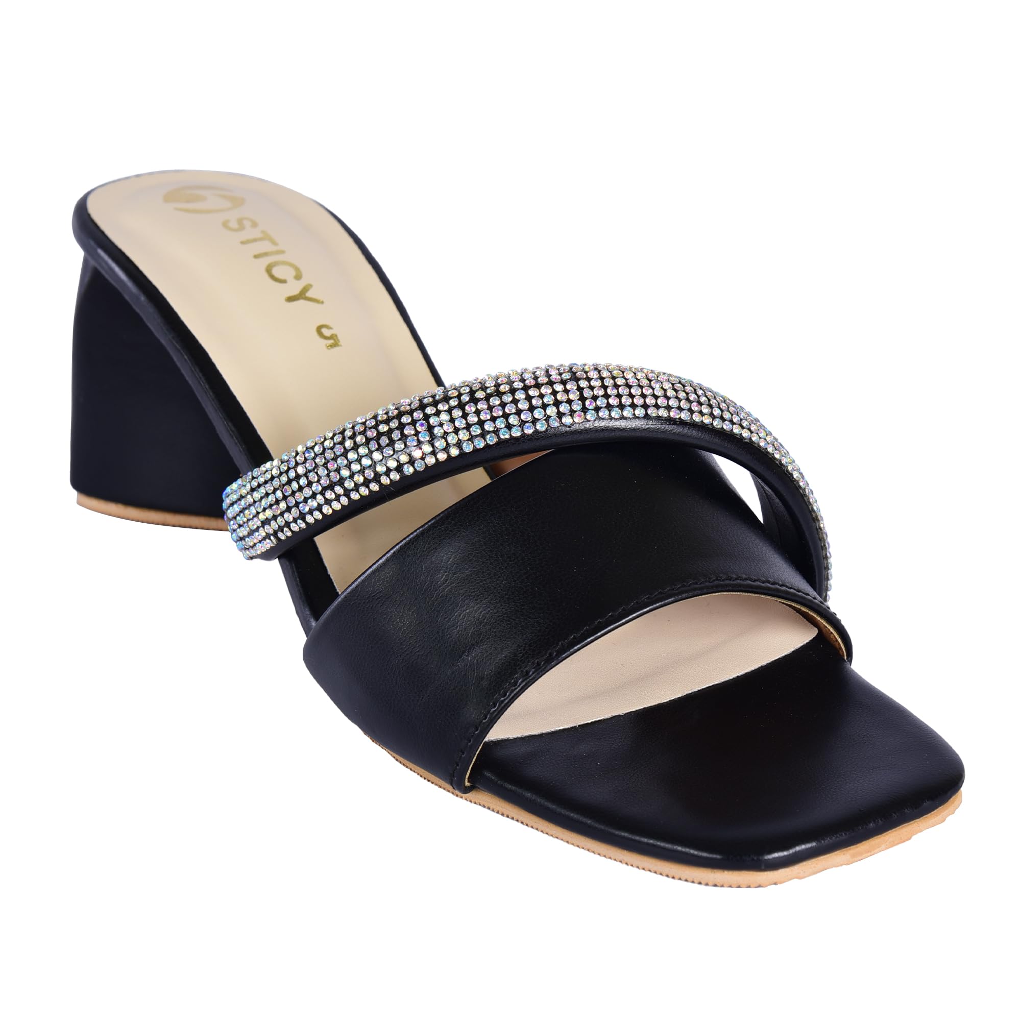 STICY Womens Stylish or Comfortable Block Heel (Black, 3) (B0D7M8YR61) Amazon Price History, Amazon Price Tracker
