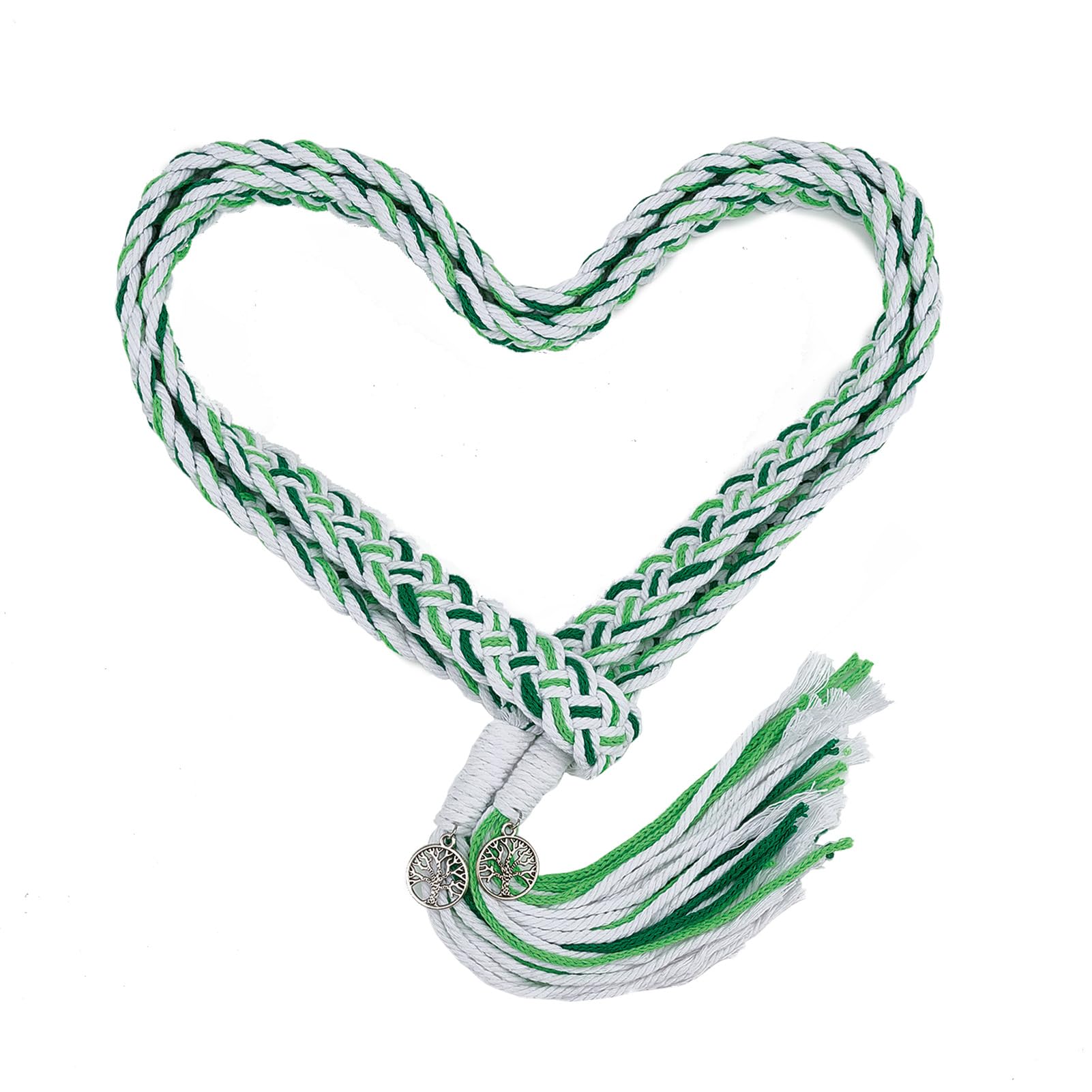 NICENEEDED Wedding Handfasting Cord, Green Rustic Wedding Lasso Lazos Wedding Cord, Cotton Rope Traditional Celtic Pattern Handfasting Rope