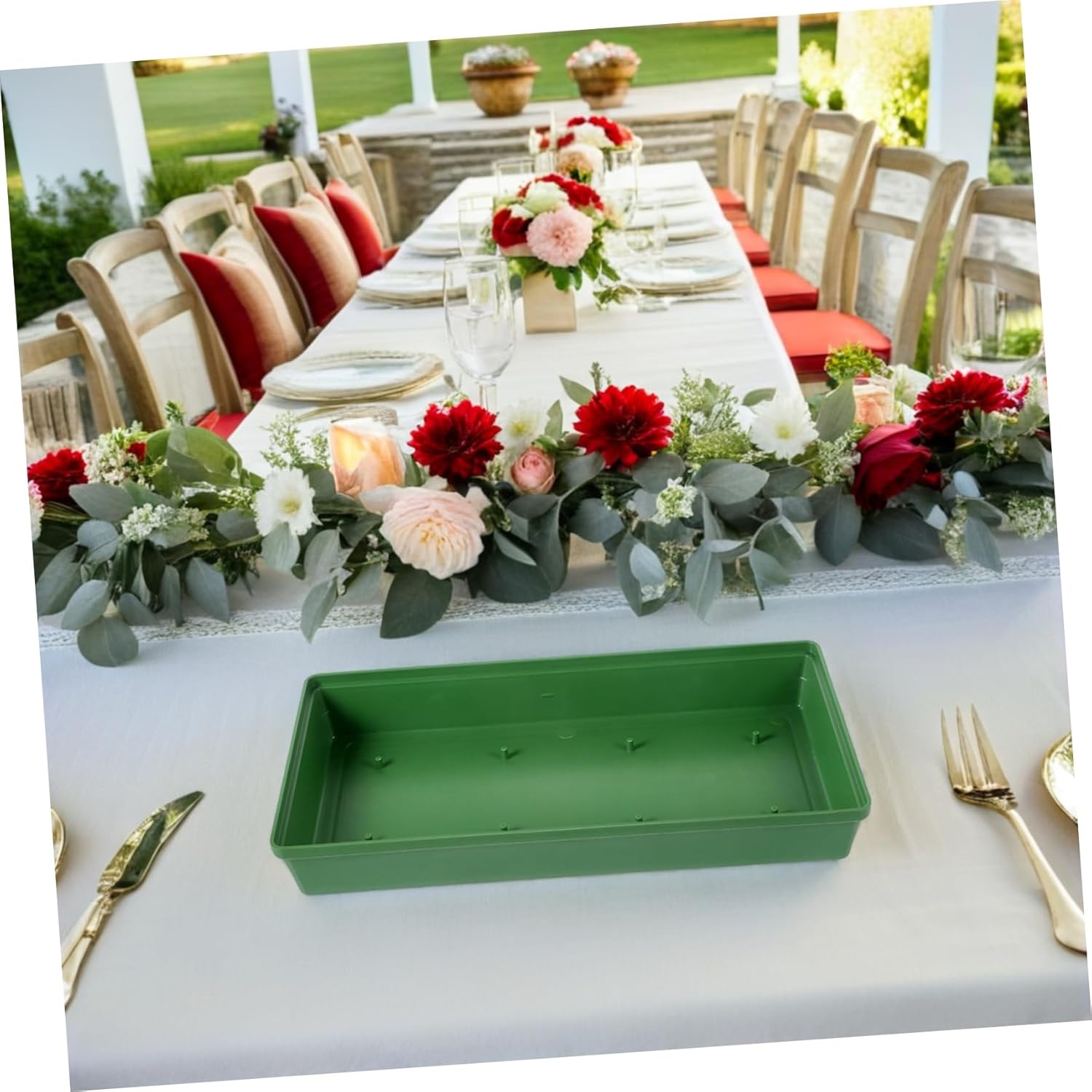 Happyyami 10pcs Floral Arrangement Bowls Reusable Plastic Centerpiece Base for Weddings Parties for Fresh Artificial Flowers Large Capacity Design for Efficient Flower Securing