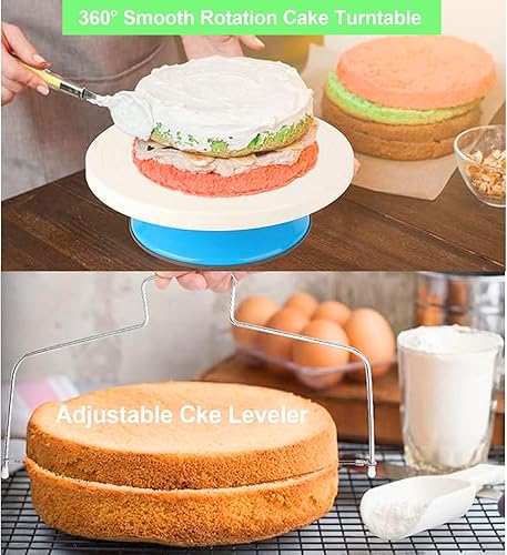 Miniatura 4 de Suuker Kit de 137 piezas de suministros de decoración de pasteles, puntas de glaseado y bolsas de tuberías con tabla de patrones, accesorios para