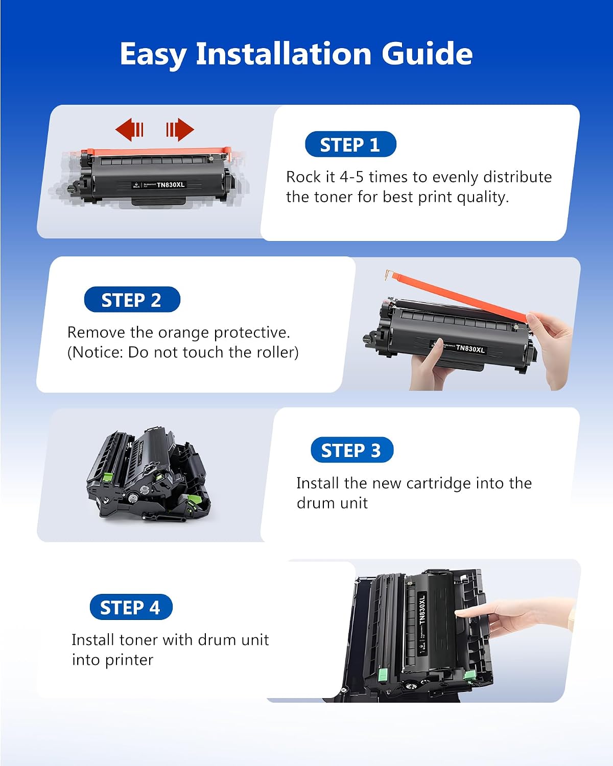 TN830XL Toner Cartridge Replacement for Brother TN830XL TN830 XL image 4