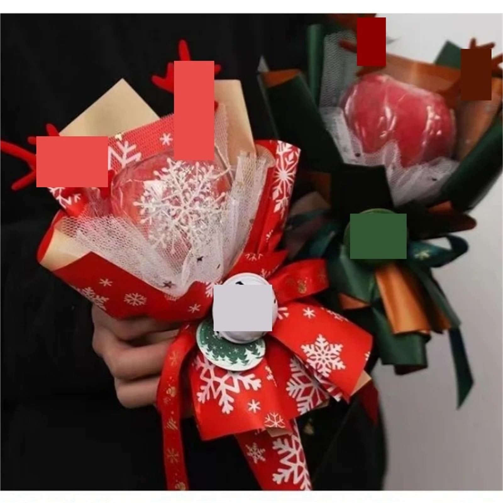 6 rotoli/set Carta da regalo Confezione festival per Carta Alimentare | Avvolgere con modelli for il negozio di decorazioni for l'imballaggio presente(Red-A)