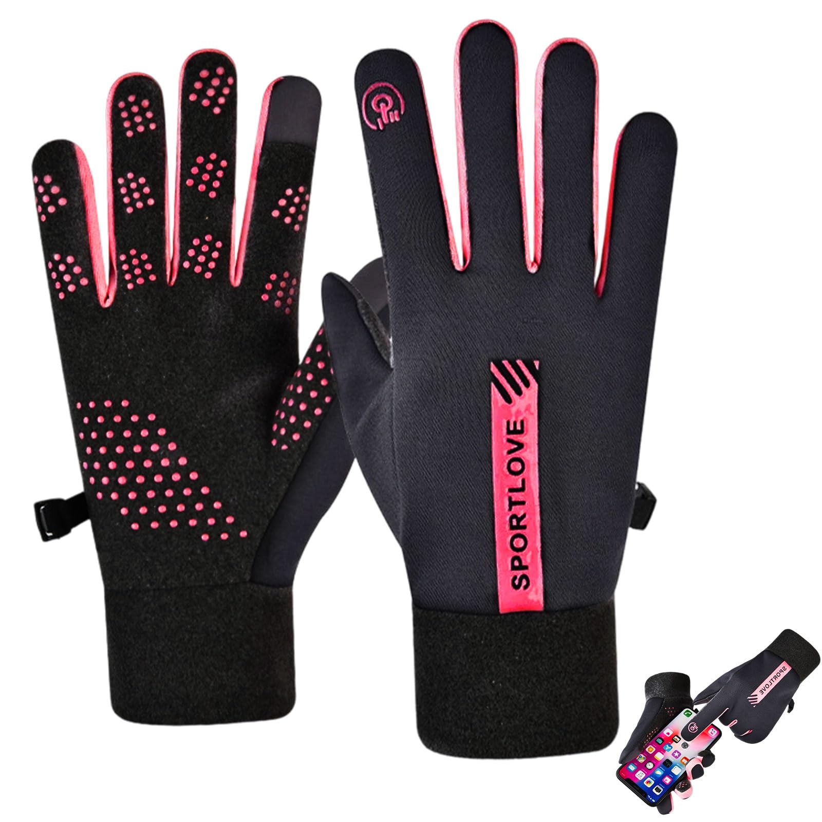 ATTONO Guanti Termici Da Sci E Snowboard Muffole - Impermeabili, Antivento, Con Protezioni E Fodera Thinsulate, Taglia M/8 (Circonferenza Mano 21-22 Cm)