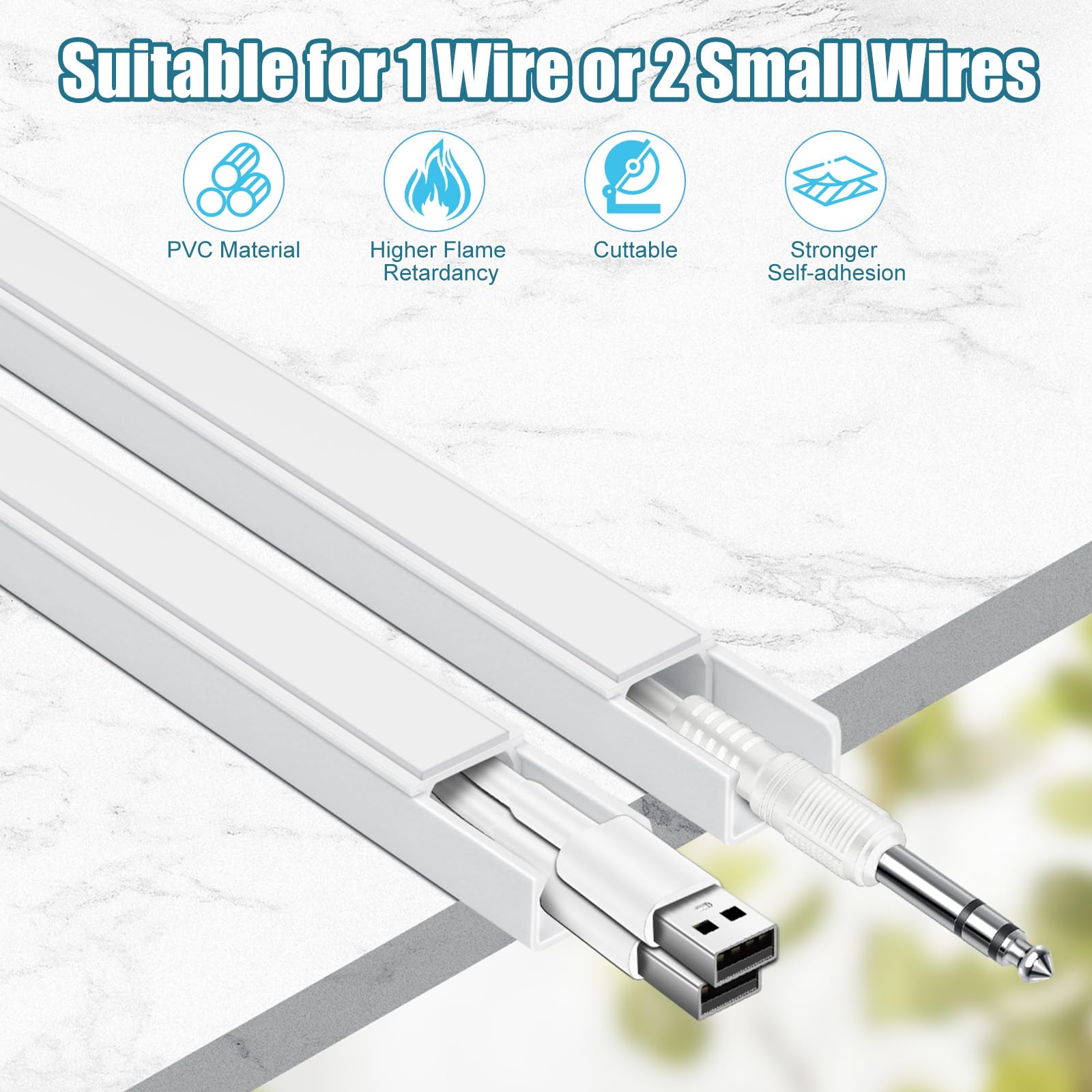 Goulotte De Cable Auto-adhésive 30x15 Mm 10 M PVC | Leroy Merlin