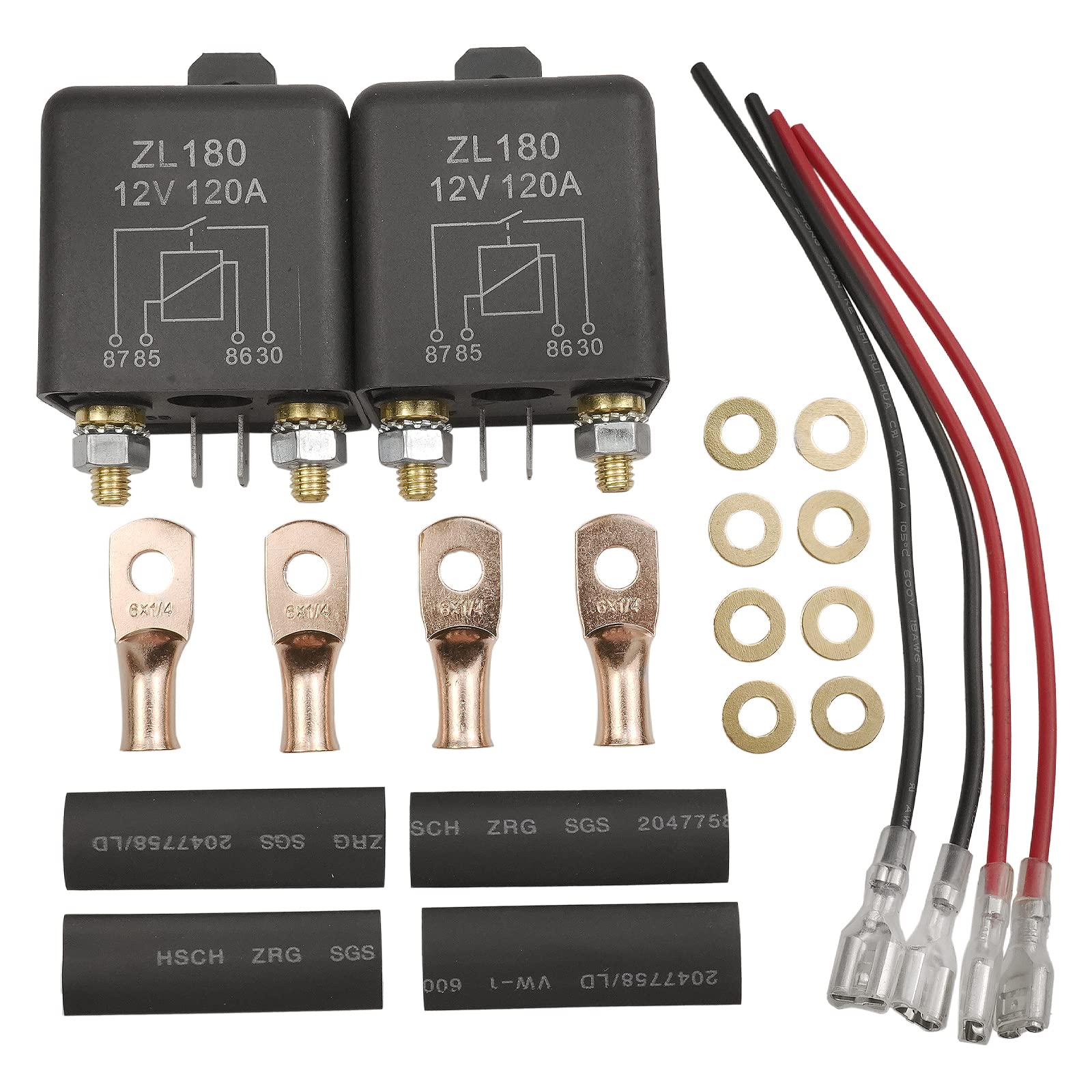 2Pcs 12V Continuous Duty Relay 120A 4 Pin High Current Relay, Spst High Power On/Off Heavy Duty Starter Relay, Split Charge Relay Switch
