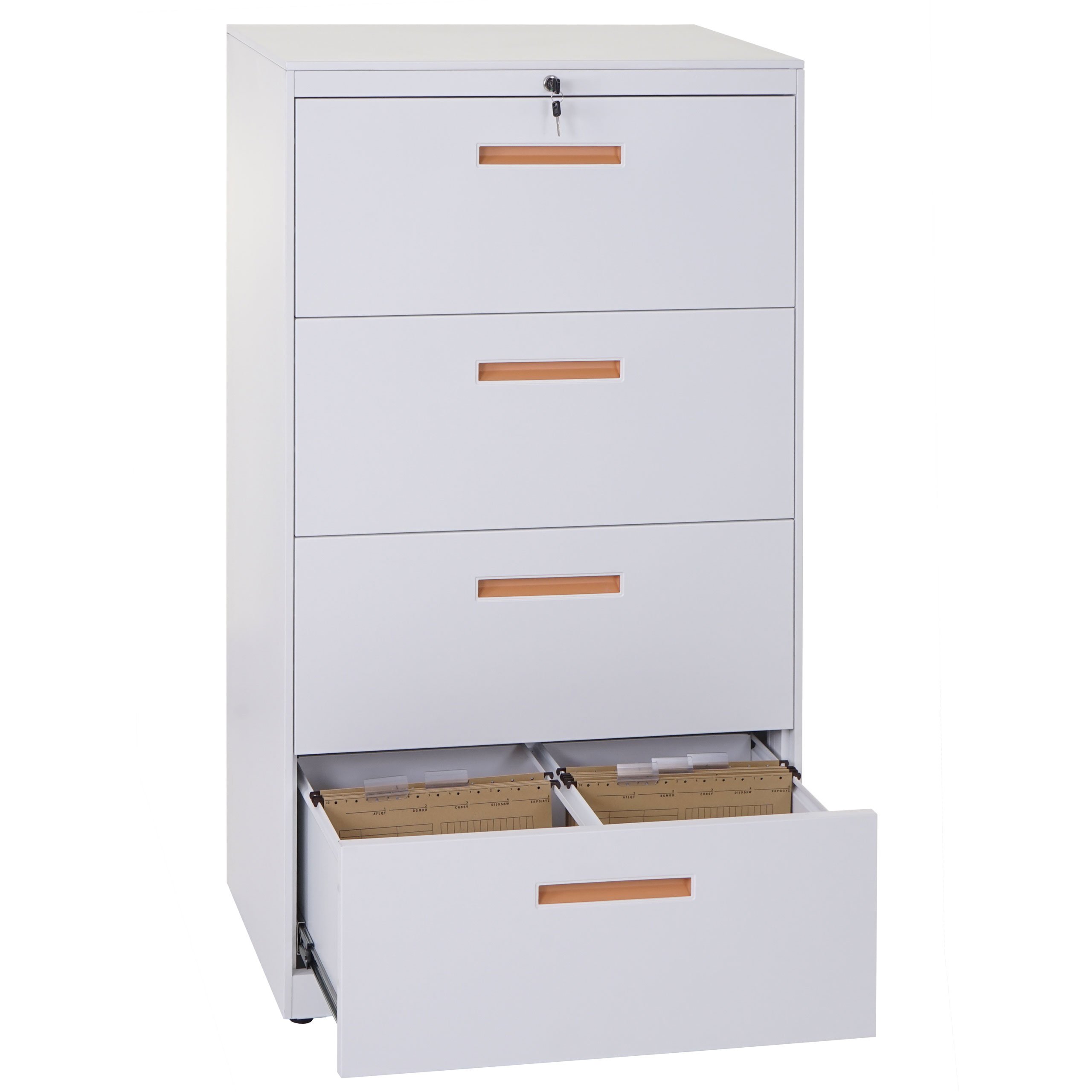 Meuble pour dossiers Suspendus Boston A10, Acier, 132x76x46 cm, Blanc