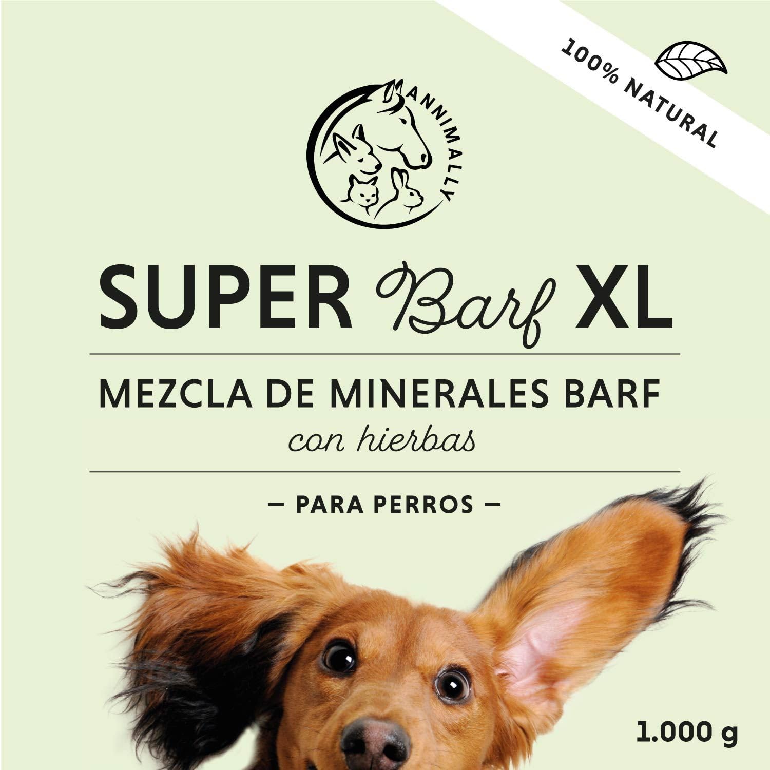 Annimally Barf Polvo Suplemento para Perros 1 kg, Barf Complete Mezcla de Vitaminas y Minerales para una nutrición óptima - Suplemento Alimenticio de Minerales para Perros con Verduras y Vitamina