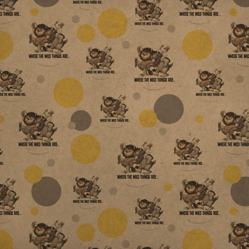 GRAPHICS & MORE Where the Wild Things Are March Premium Kraft Gift Wrap Wrapping Paper Roll