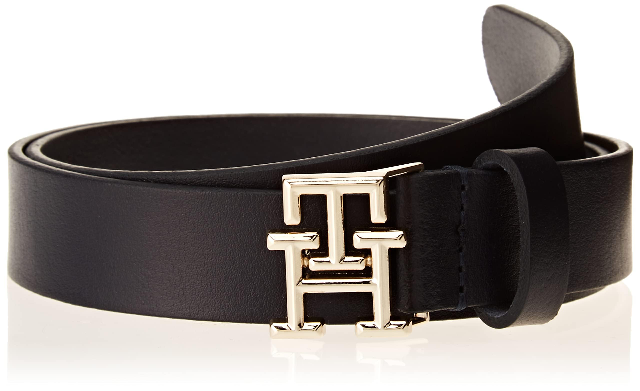 Tommy Hilfiger Women TH Logo 2.5 Belt Leather, Blue (Space Blue), 85