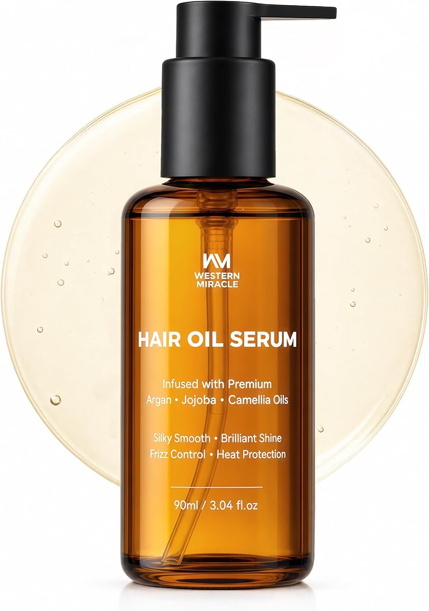 Aceite capilar para cabello seco y encrespado | Protector térmico para controlar el encrespamiento, argán, jojoba y vitamina E, agrega brillo y suaviza las puntas abiertas, liviano, no graso