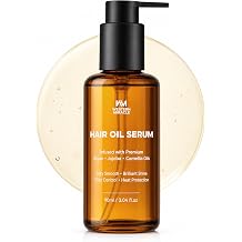 Hair Oil for Dry Damaged Hair, Anti Frizz Hair Serum with Argan Oil, Jojoba Oil & Vitamin E, Heat Protectant, Adds Shine & Smooths Split Ends